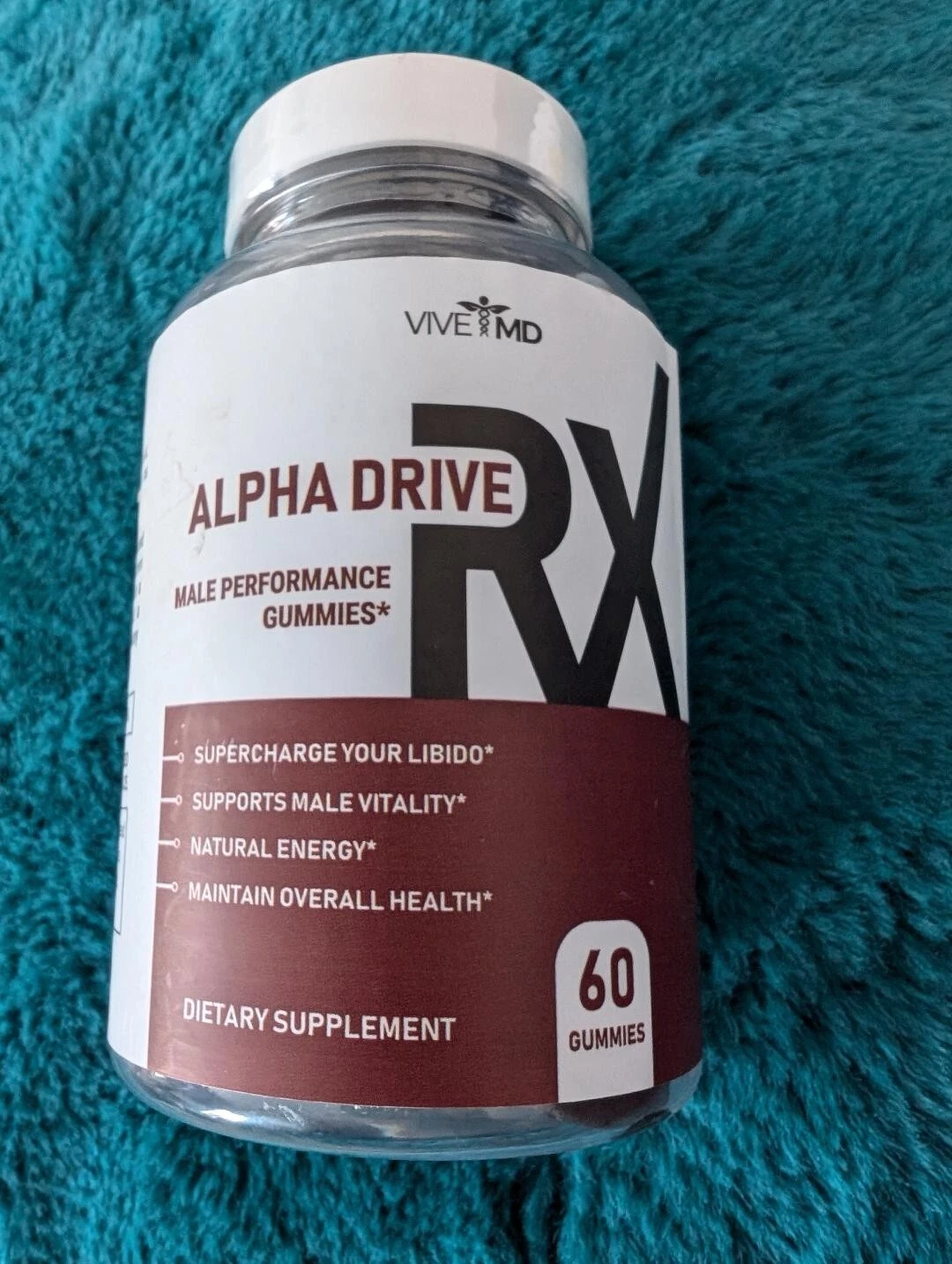 VIVE MD Alpha Drive RX Men Gummies AlphaDriveRX Men Support Gummy (60 Gummies)