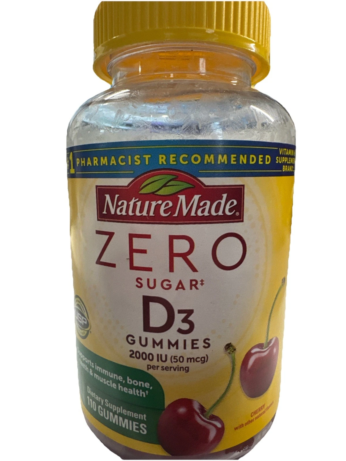 Nature Made Zero Sugar D3 2000 IU 50 mcg Gummies 110 each 12/2026