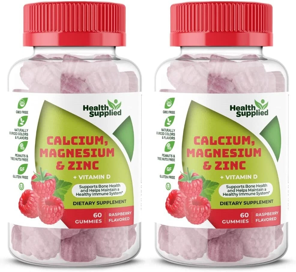 Calcium Magnesium & Zinc + Vitamin D Gummies 2 Pack