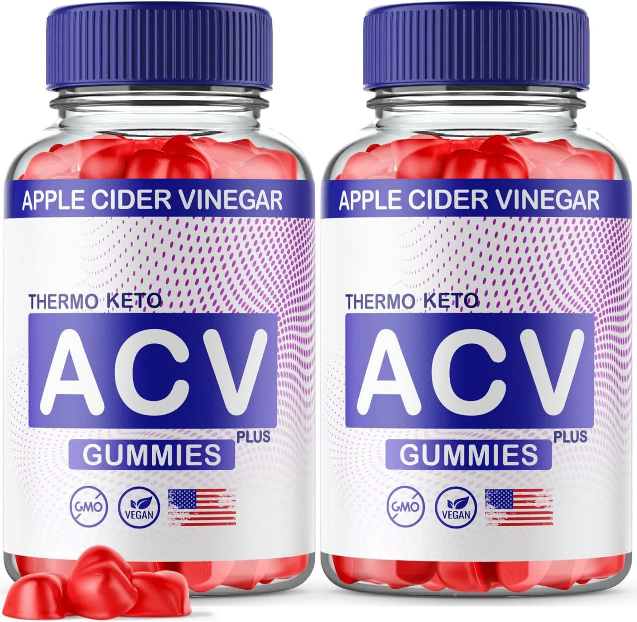 Thermo Keto Gummies, Thermo Keto ACV Gummies for Weight Loss, 2 Bottles