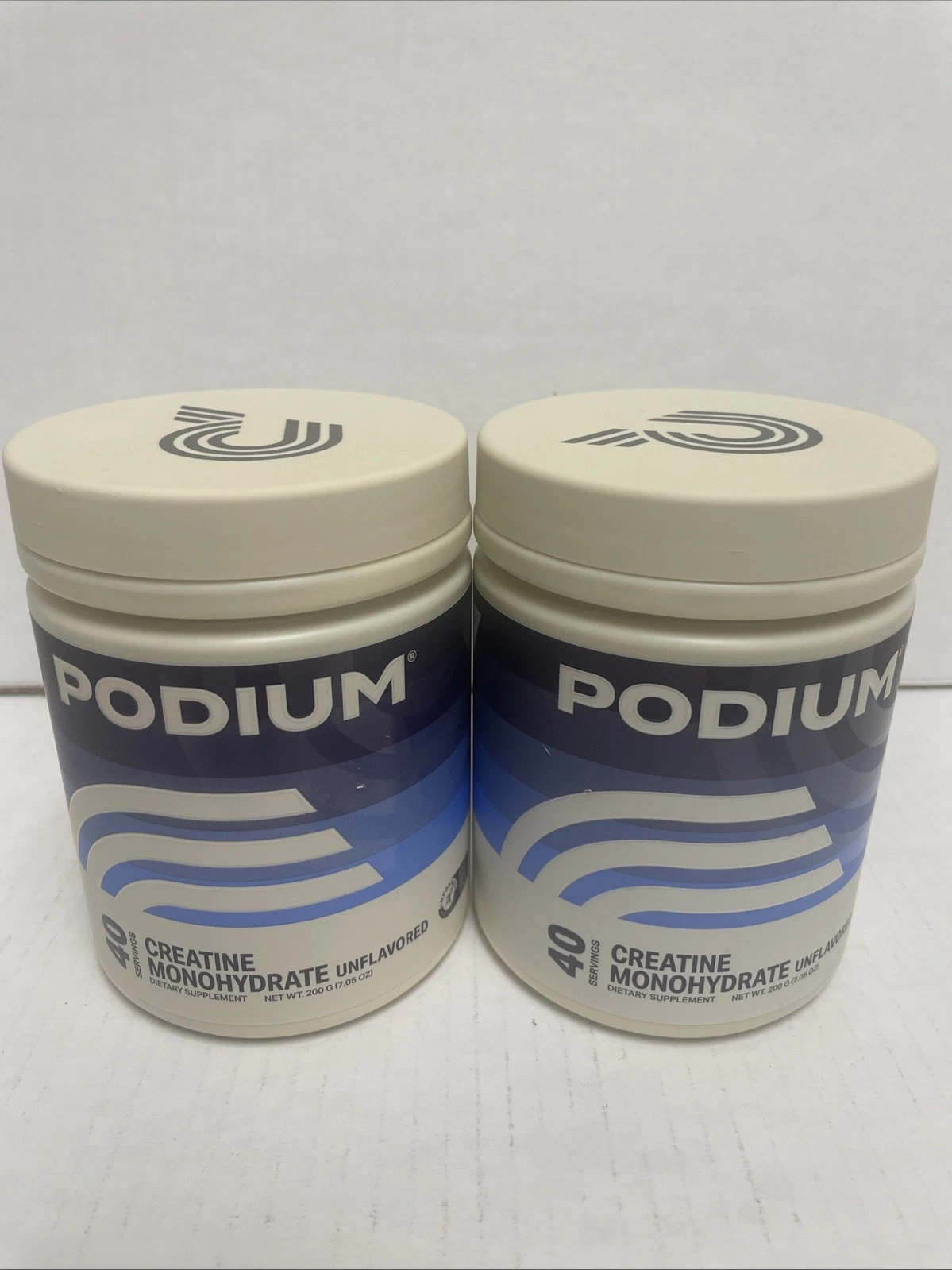 Lot Of 2-Podium Creatine Monohydrate Powder Unflavored 40 Servings EXP 01/26+