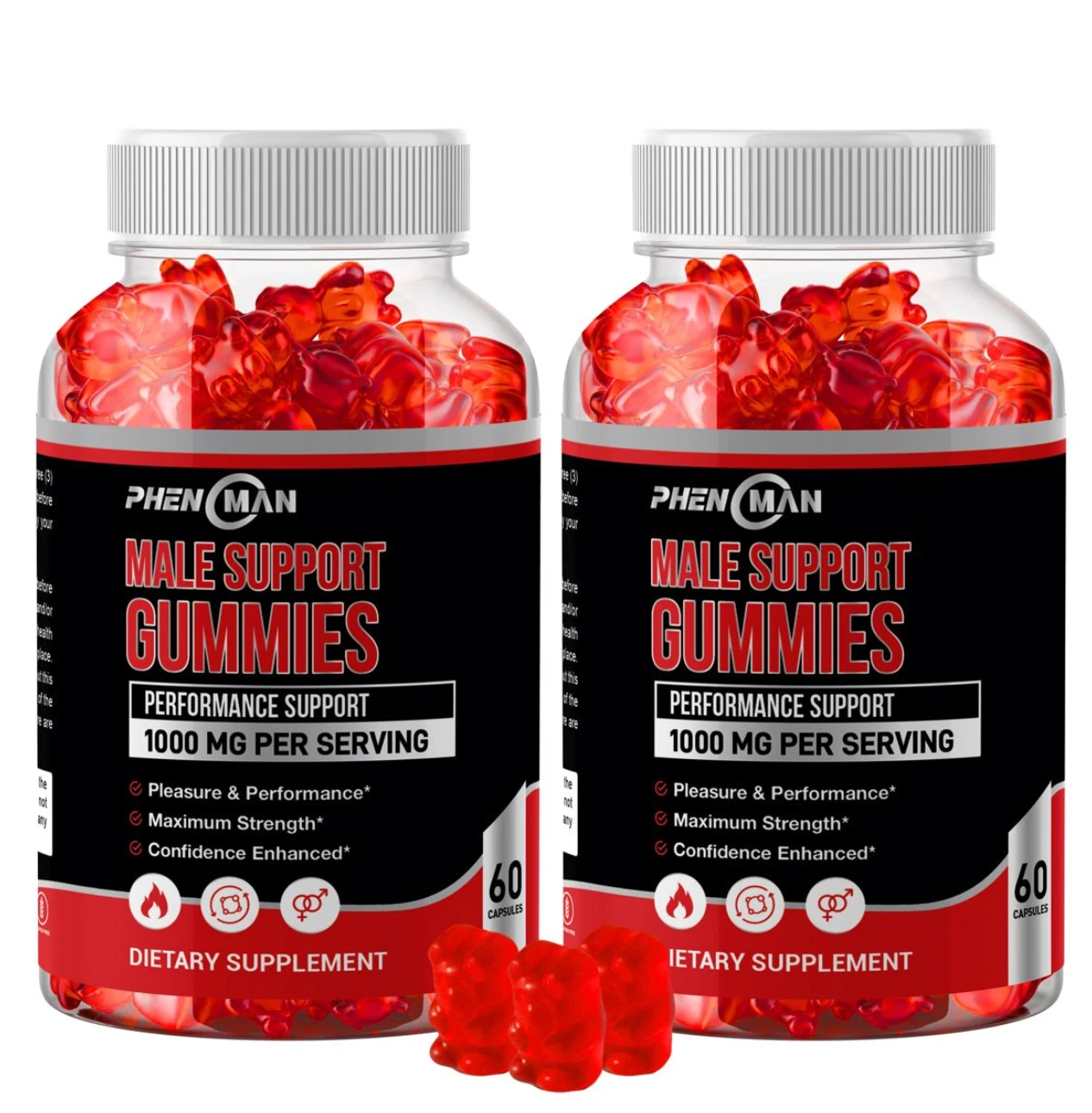 (2 Pack) Phenoman Male Gummies - Phenoman Male Enhancement Support