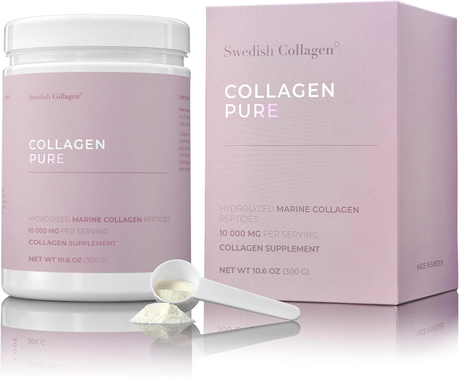 Swedish Collagen Hydrolyzed Marine Collagen Powder 10,000 mg 10.6oz 04/27