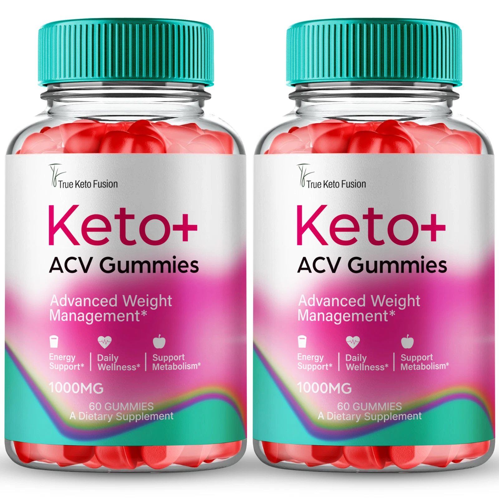 (2 Pack) True Keto Fusion ACV Gummies - Advanced Formula Weight Loss Management