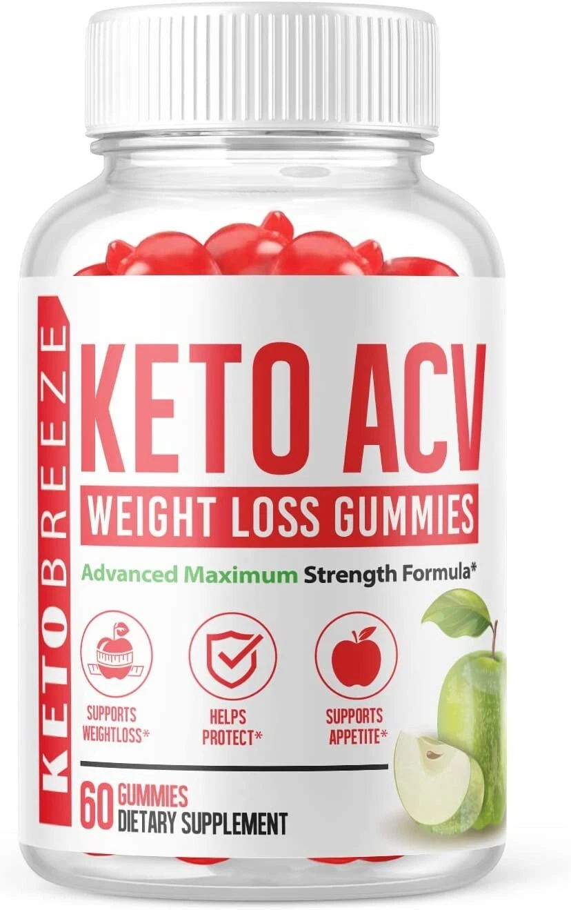 1 Pack - Keto Breeze Gummies, Weight Loss, Fat Burner, Appetite Suppressant-60
