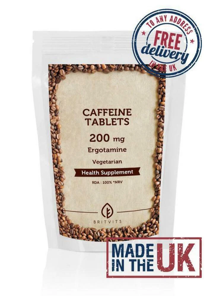 Caffeine 200mg Vitamins Tablets Choose How Many
