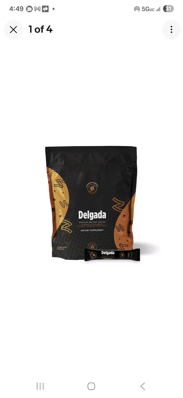 Lose Weight with Delgada Slimming Coffee 28 sachets delgada