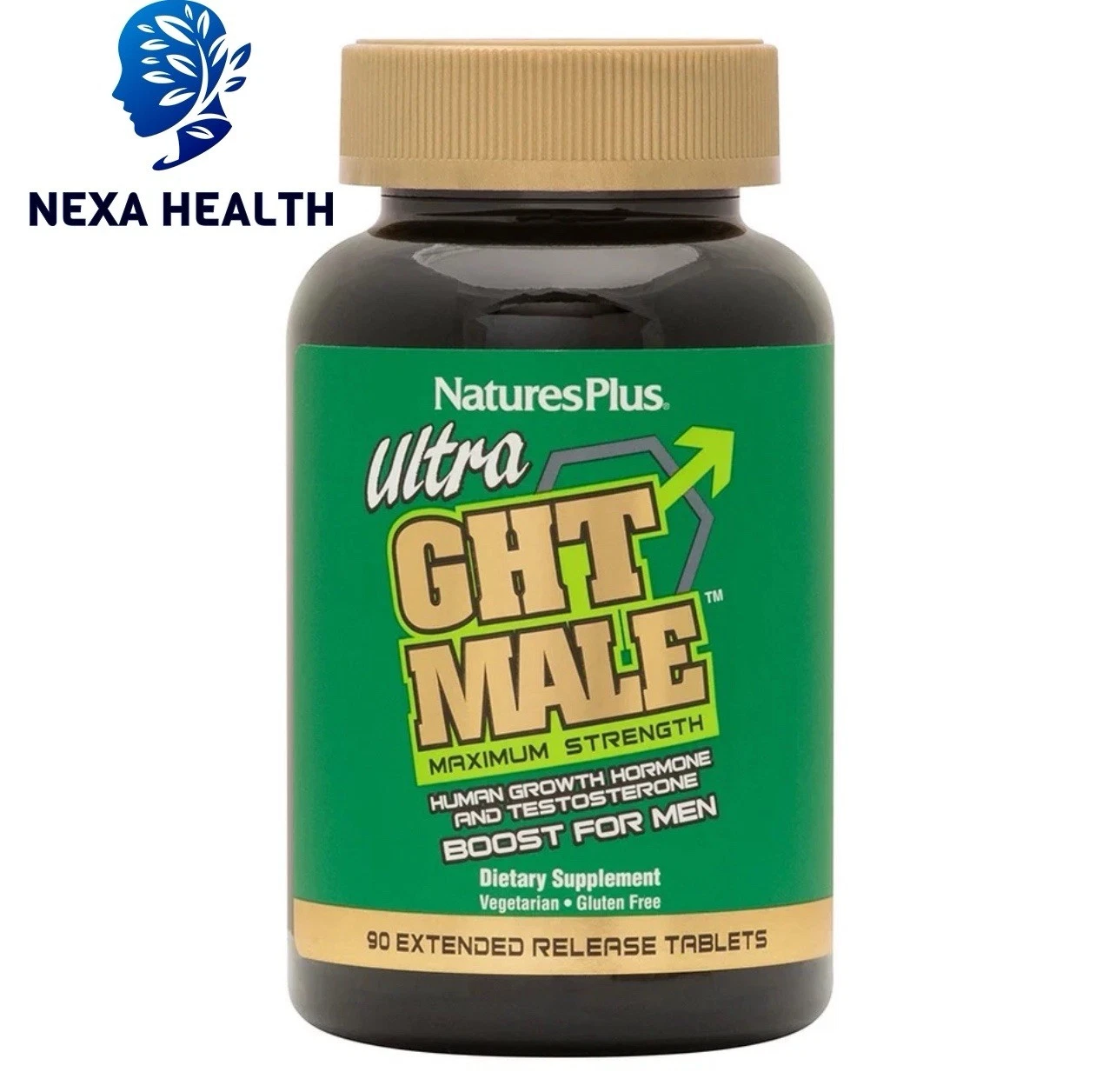 Ultra GHT Men 90 Tablets Male Hormone Booster Nature's Plus Exp 10/28