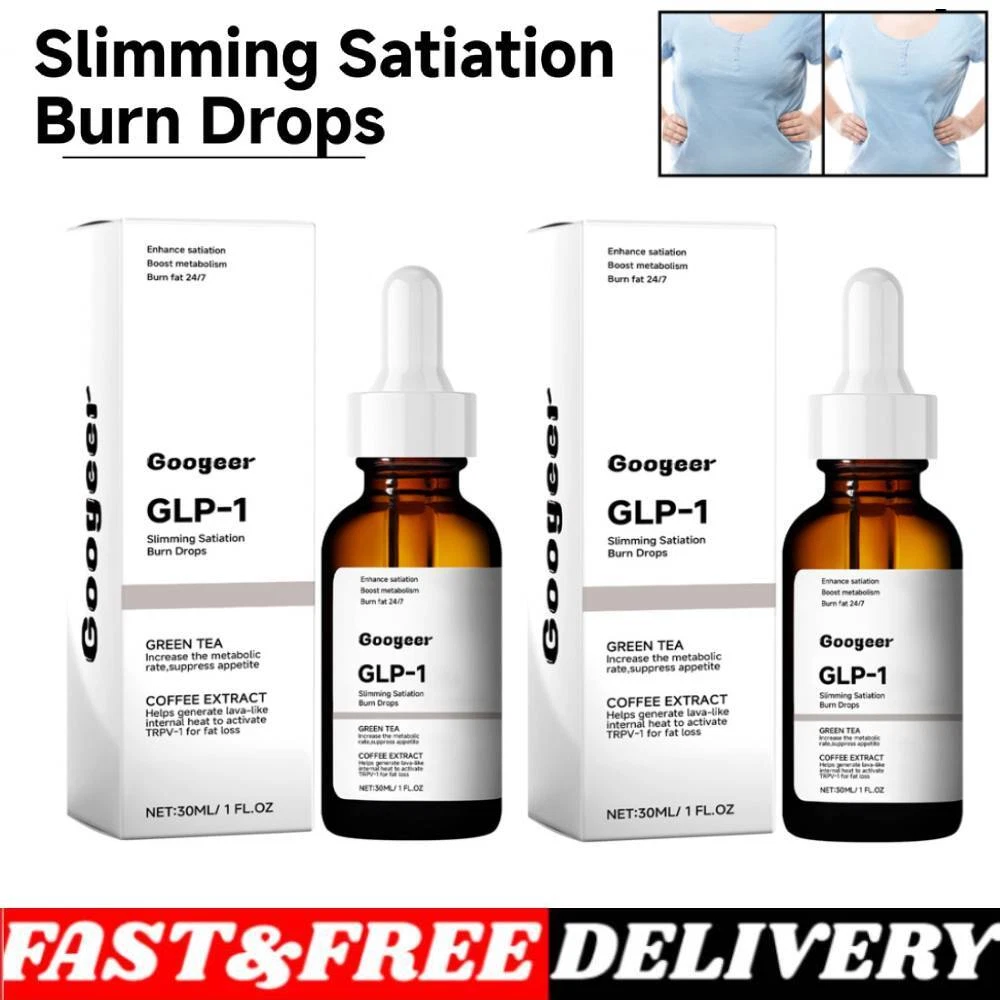 GLP-1 Weight Loss Fat Burner Drops Diet Supplement Slimming Drops 30 ml 1-3x