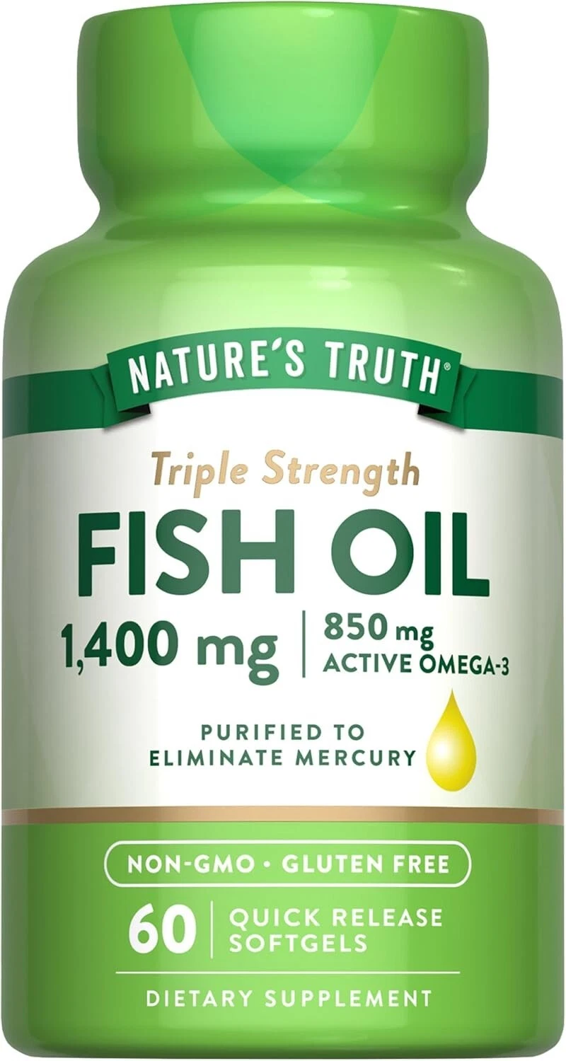 Nature's Truth Fish Oil 1400 mg, 60 Quick Release Softgels 840093101303VL