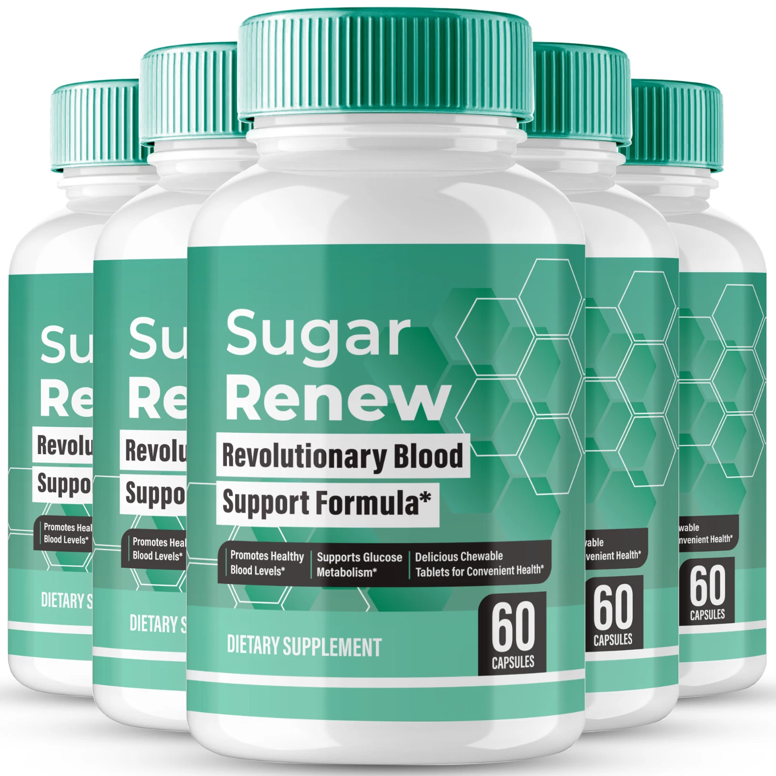 Sugar Renew Blood Sugar Capsules, Official Capsules, Maximum Strength (5 Pack)