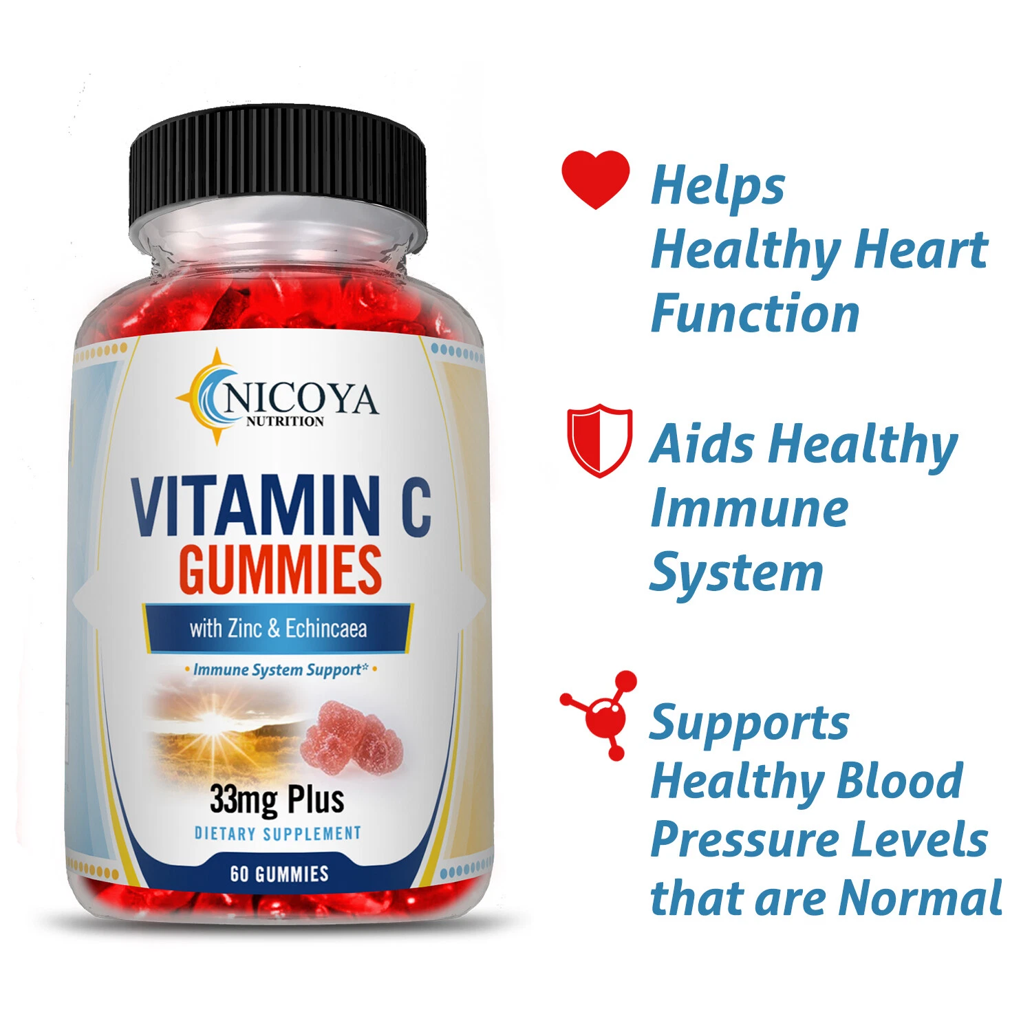 Vitamin C Immune Support Gummies 33mg+ | Immune System Support & Booster!