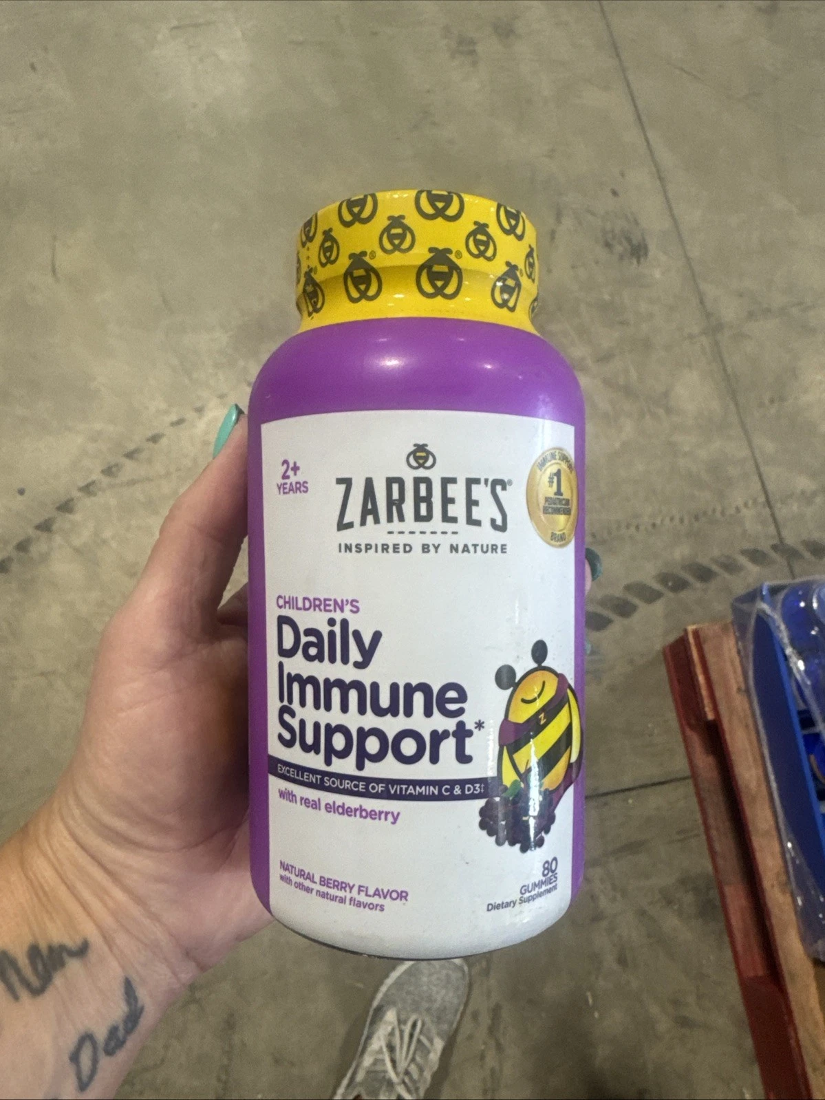 Zarbee's Children's Elderberry Immune Support with Vitamin C & Zinc (80 Ct)