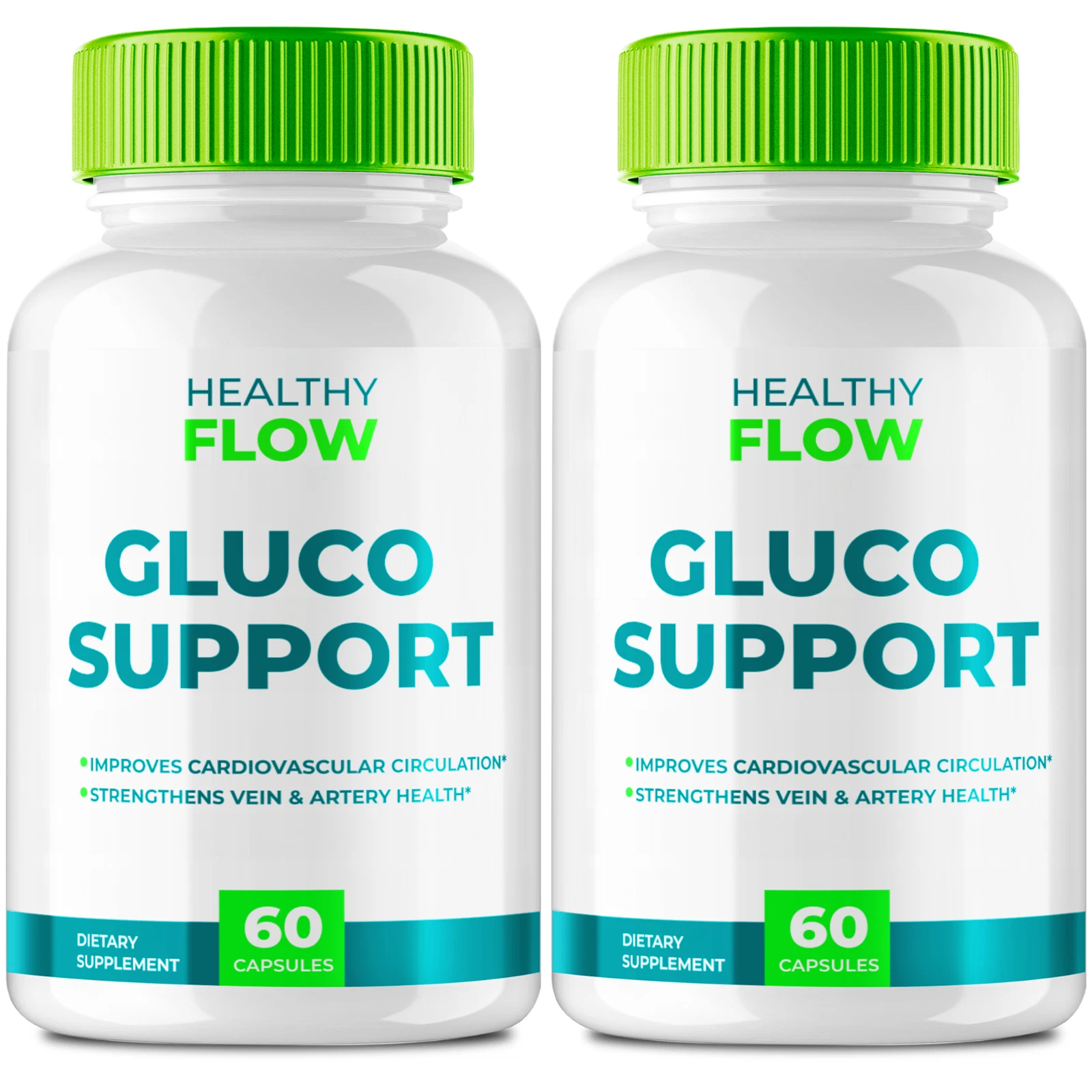 (2 Pack) Healthy Flow Capsules - HealthyFlow Gluco Support Blood Formula Pills