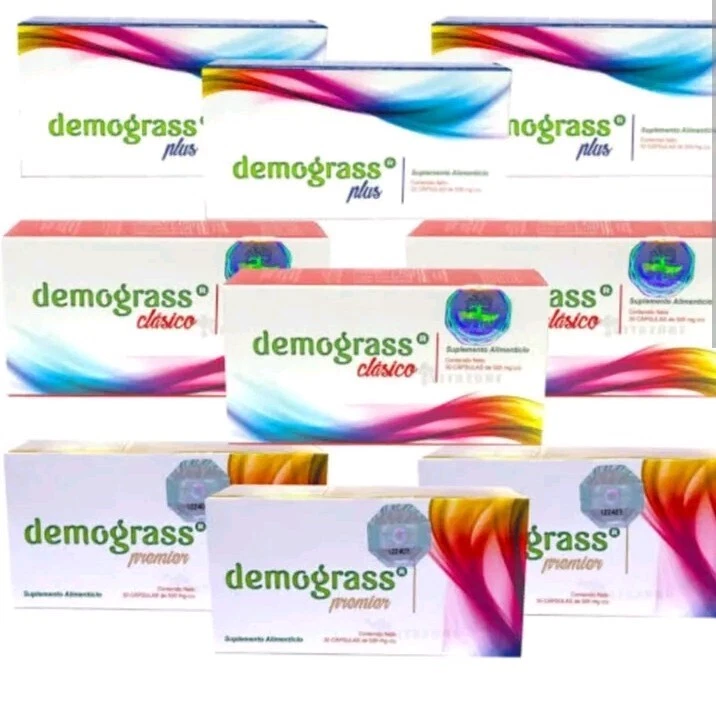 3 DEMOGRASS Pack clasic, plus premier SUPPLEMENTS 90 CAPS Total 500mg Exp 2027