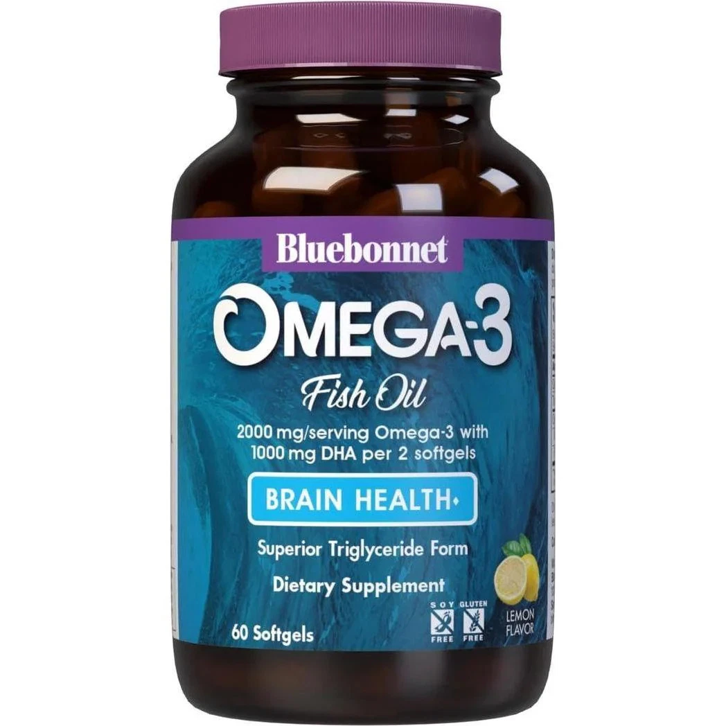 Bluebonnet Nutrition Omega-3 Brain Formula Natural Wild Caught Triglyceride