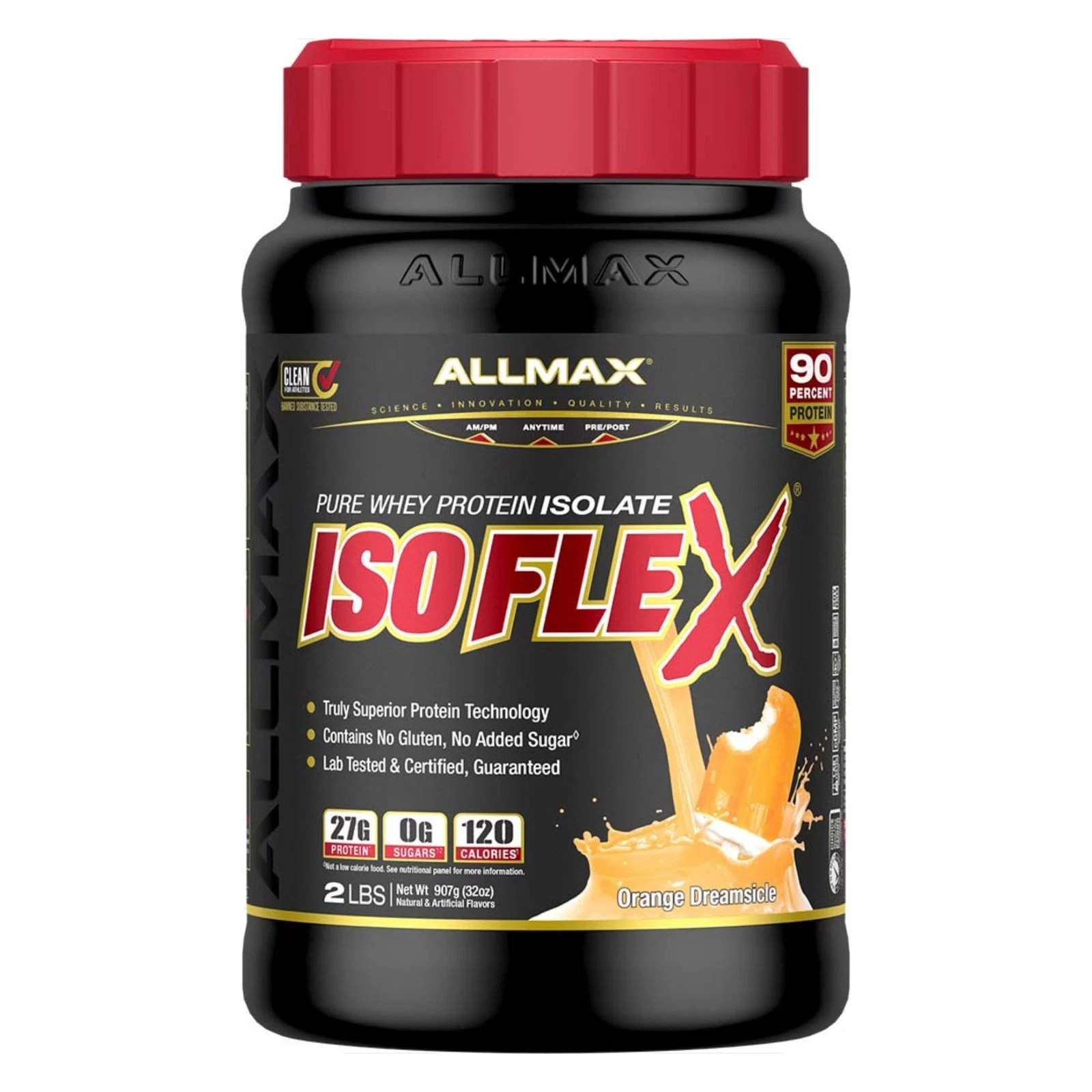 ALLMAX Nutrition ISOFLEX Whey Protein Isolate Orange Dreamsicle - 2 lb - 27 G...
