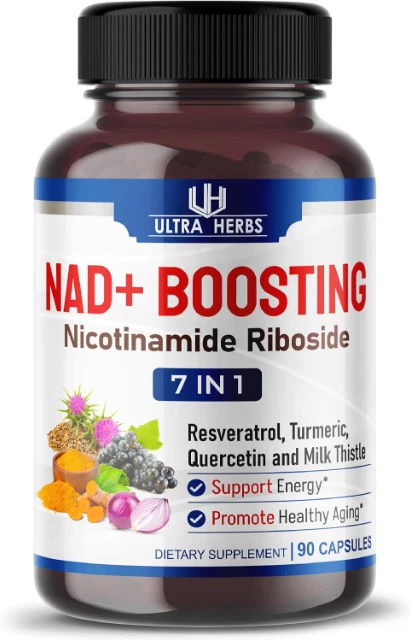 NAD+ Supplement 14,300Mg with Nicotinamide Riboside NR, Trans Resveratrol, Querc