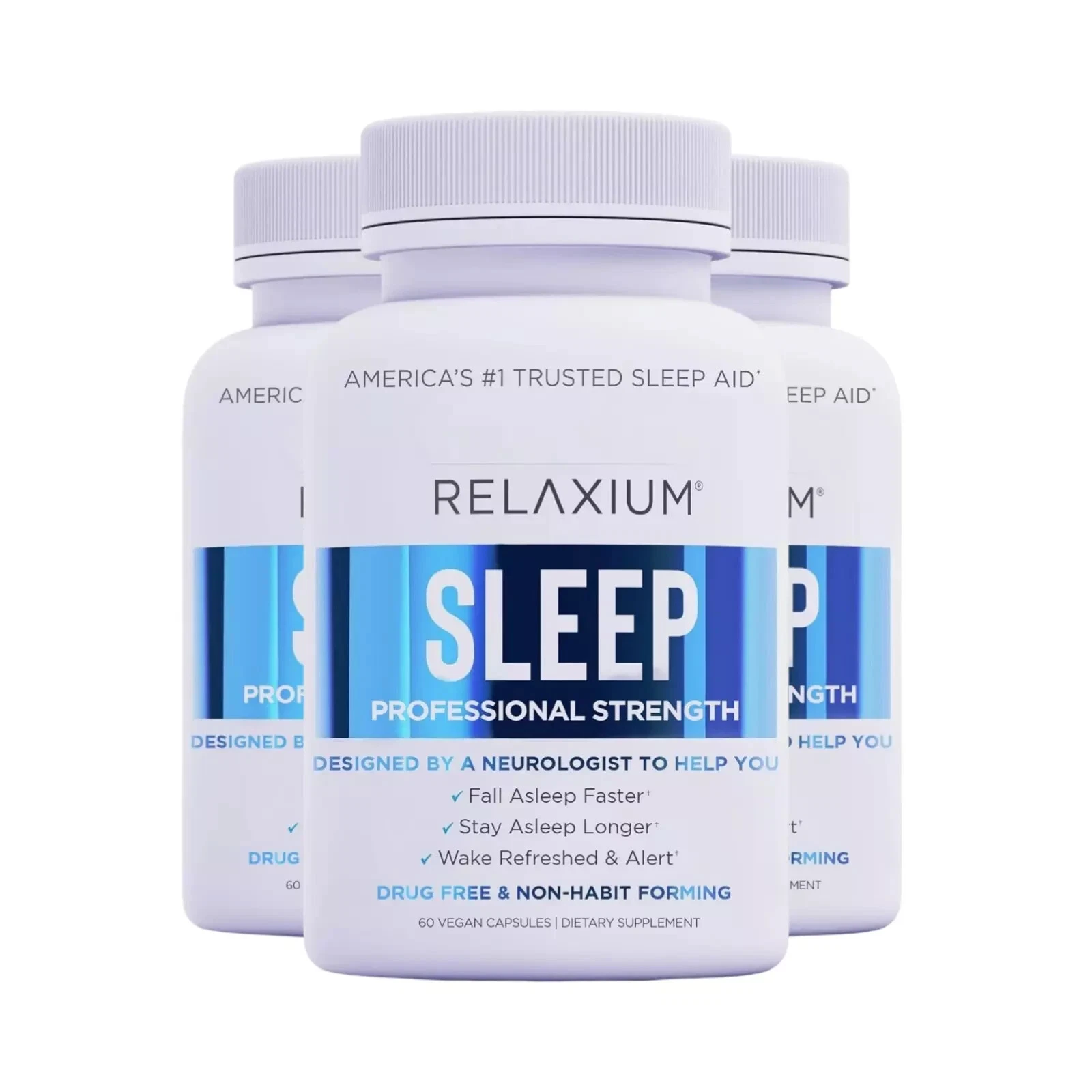 3-Pack Relaxium Sleep Natural Dietary Supplement for Better Sleep (180 Capsules)