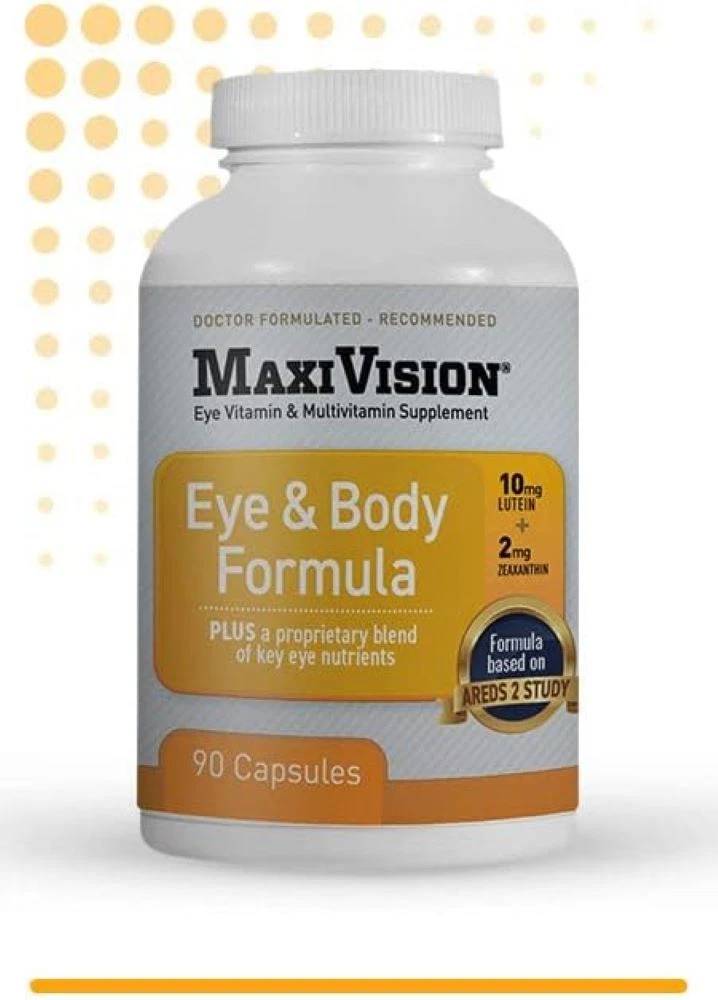 MaxiVision® Eye & Body Formula AREDS 2 Study - 90 Capsules - 1 Bottle