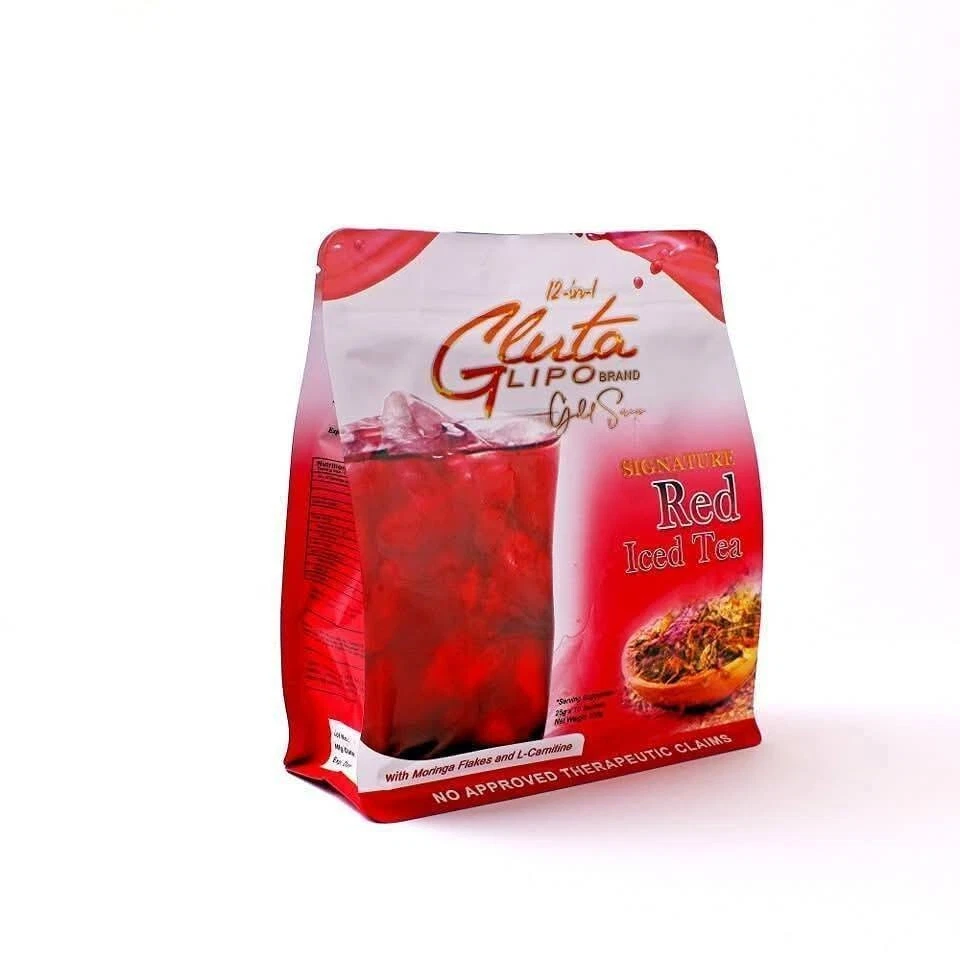 Gluta Lipo Red Iced Tea 12-in-1 Detox Slimming Whitening Anti-Aging 10 Sachets