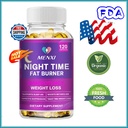 120Pc Night Time Fat Burner Capsules Weight Loss Appetite Suppressant Supplement