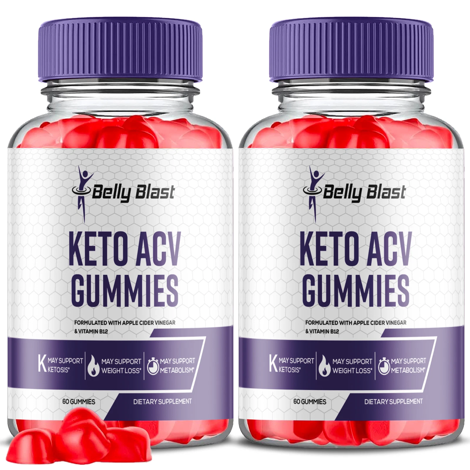 (2 Pack) Belly Blast Keto ACV Gummies, Belly Blaster Keto Gummies (120 Gummies)