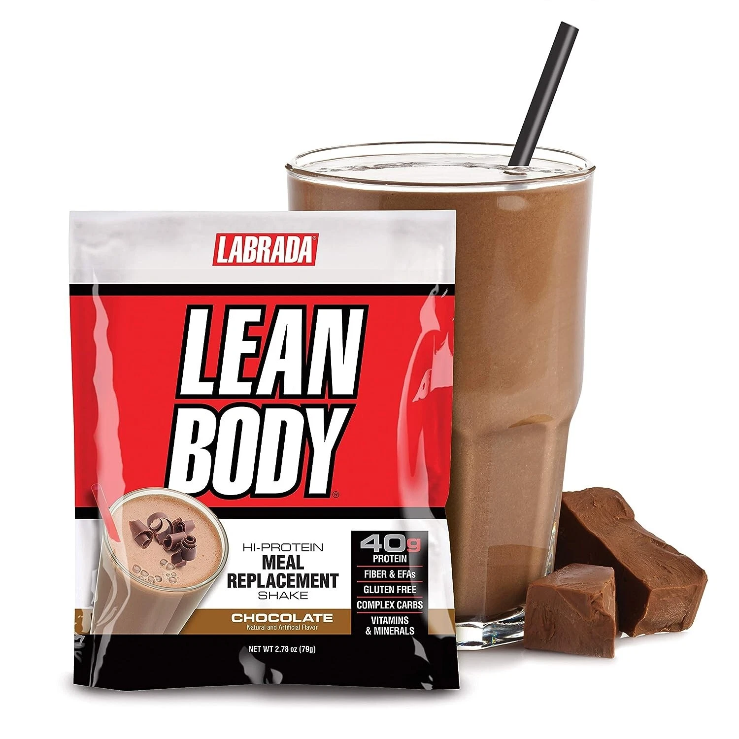 Labrada Lean Body MRP Meal Replacement 40g 80 Packets Bulk Size 40g Protein New