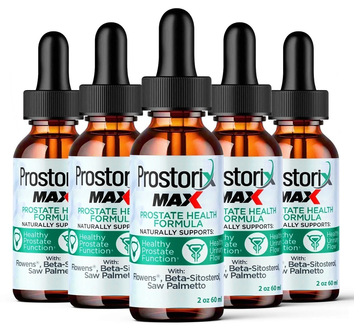 (5 Pack) Prostorix MAX Advanced Urinary Aid Drops to Support Prostate Functions