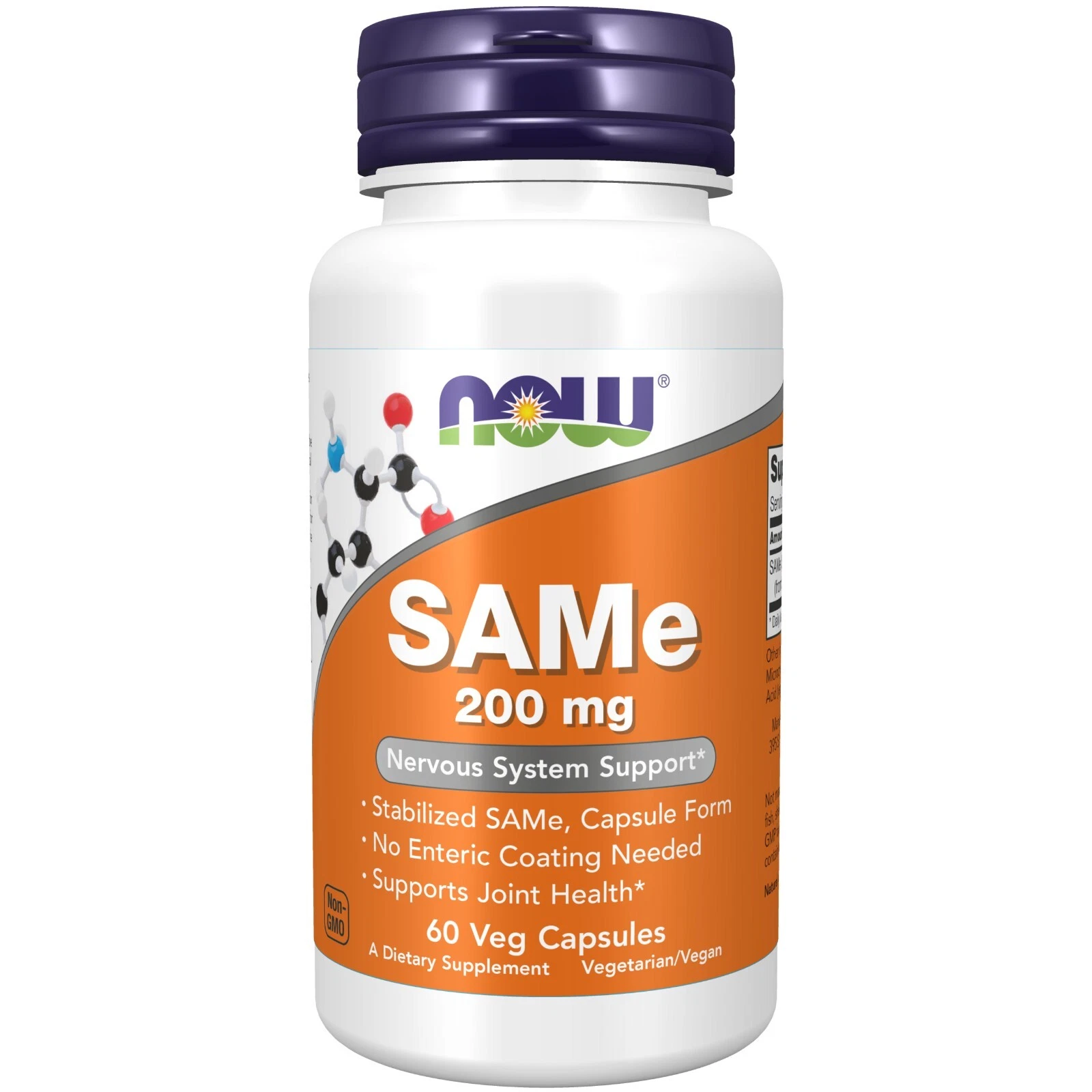 NOW Foods Sam-E 200Mg, 60 Veg Capsules