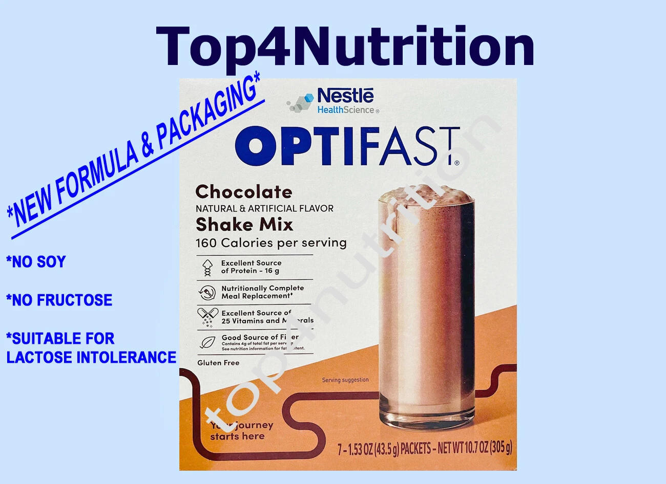 OPTIFAST POWDER SHAKES | CHOCOLATE | 70 SERVINGS | MIX | NEW FORMULA