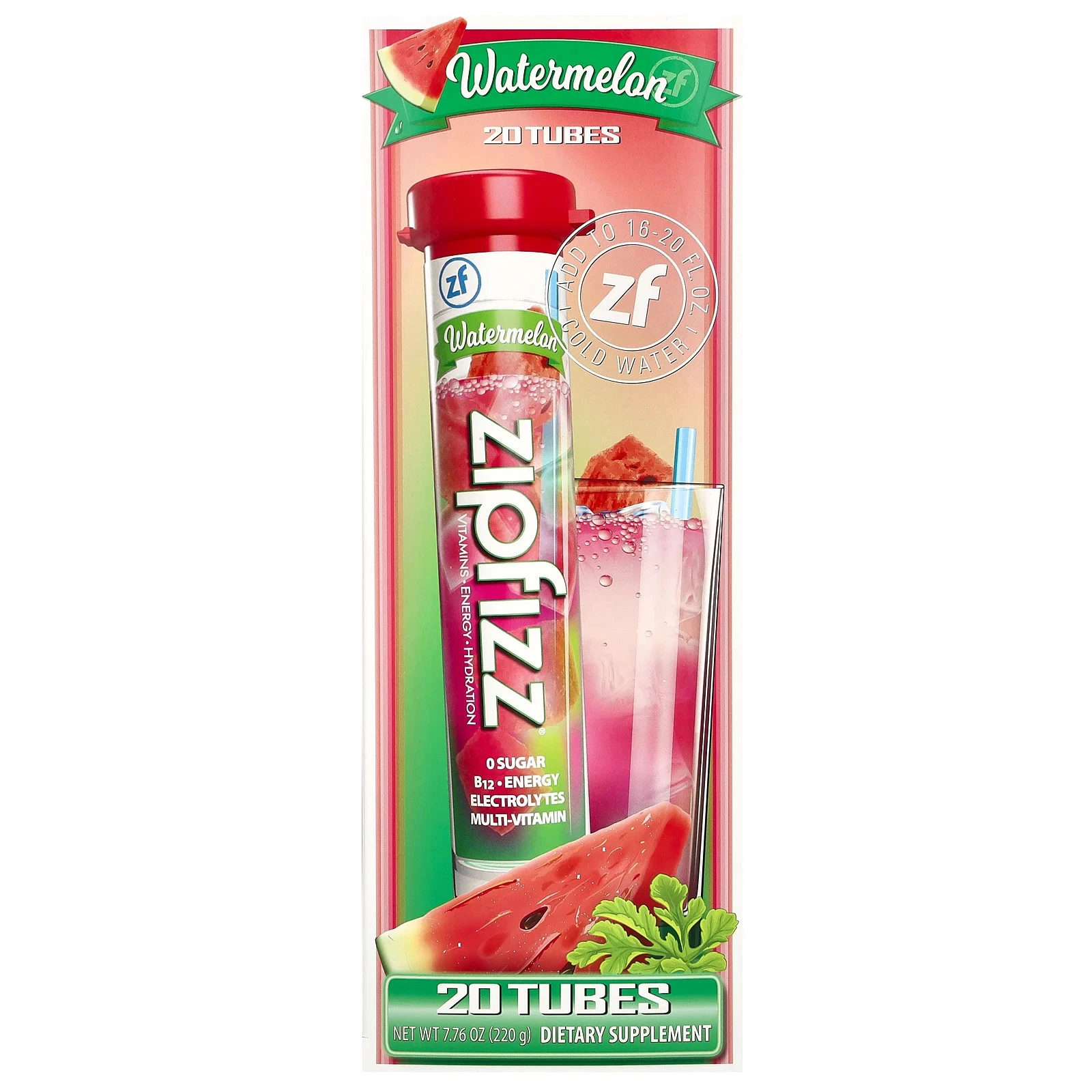 Watermelon , 20 Tubes, 0.39 oz (11 g) Each