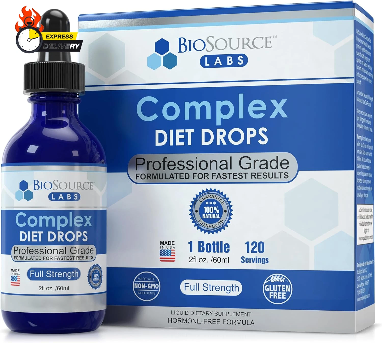 Complex Diet Drops – Best Natural Weight Management Drops for Men and Women (1 B