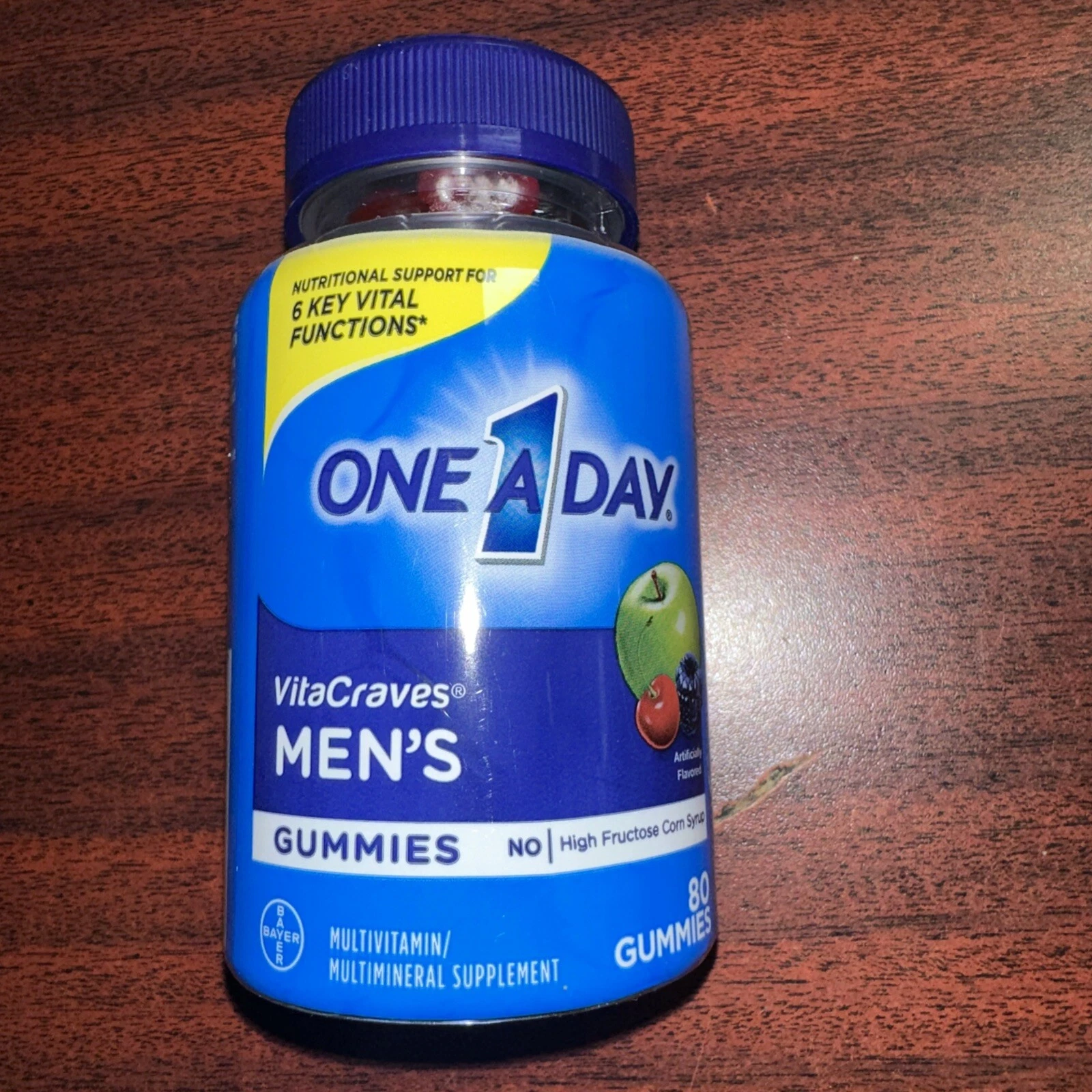 One A Day MEN'S VitaCraves 80 GUMMIES MULTIVITAMIN / MINERAL SUPPLEMENT Adult