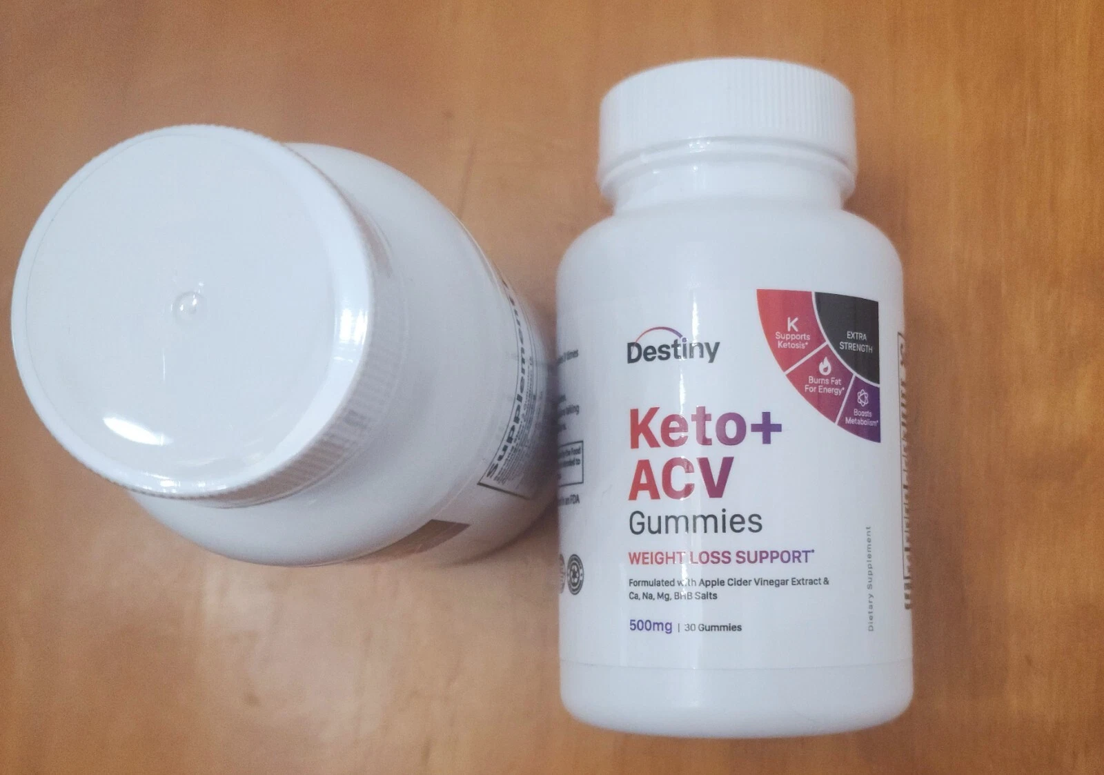 Destiny Keto + ACV Weight Loss Support apple cider vinegar 500mg 30 Gummy