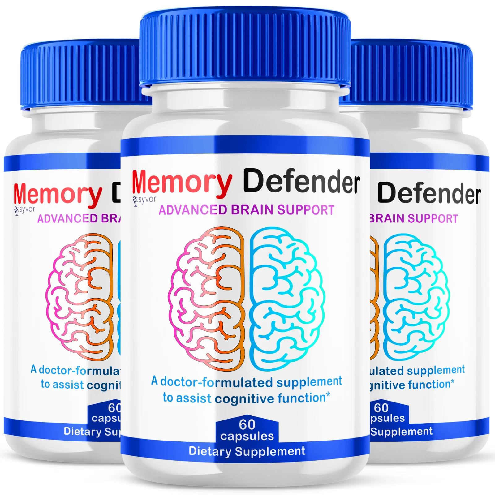 Memory Defender Advanced Memory & Focus Nootropic Brain Supplement 180 Capsules