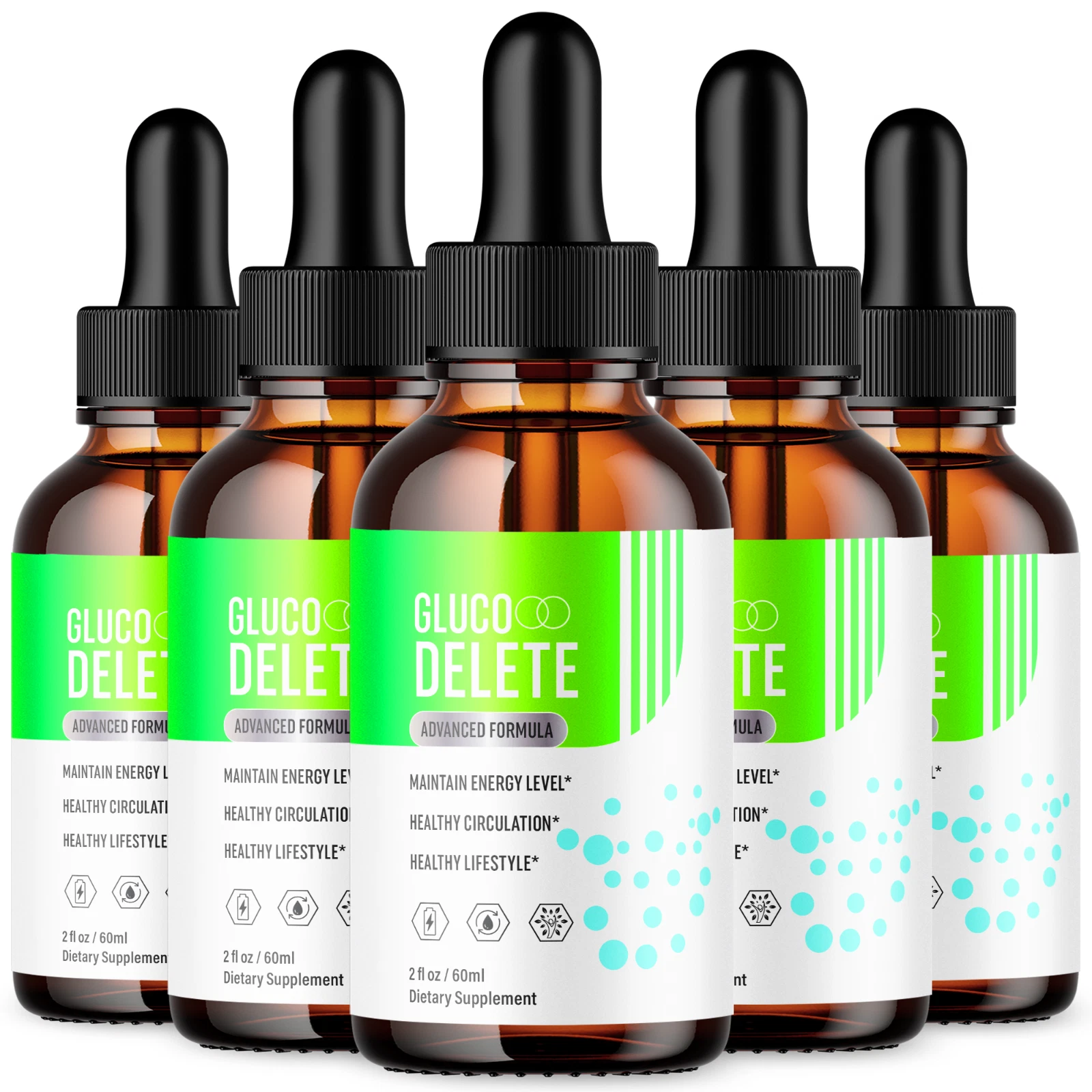 GLuco Delete Drops Advanced Formula Vitamin Supplement All Natural 30 Servings