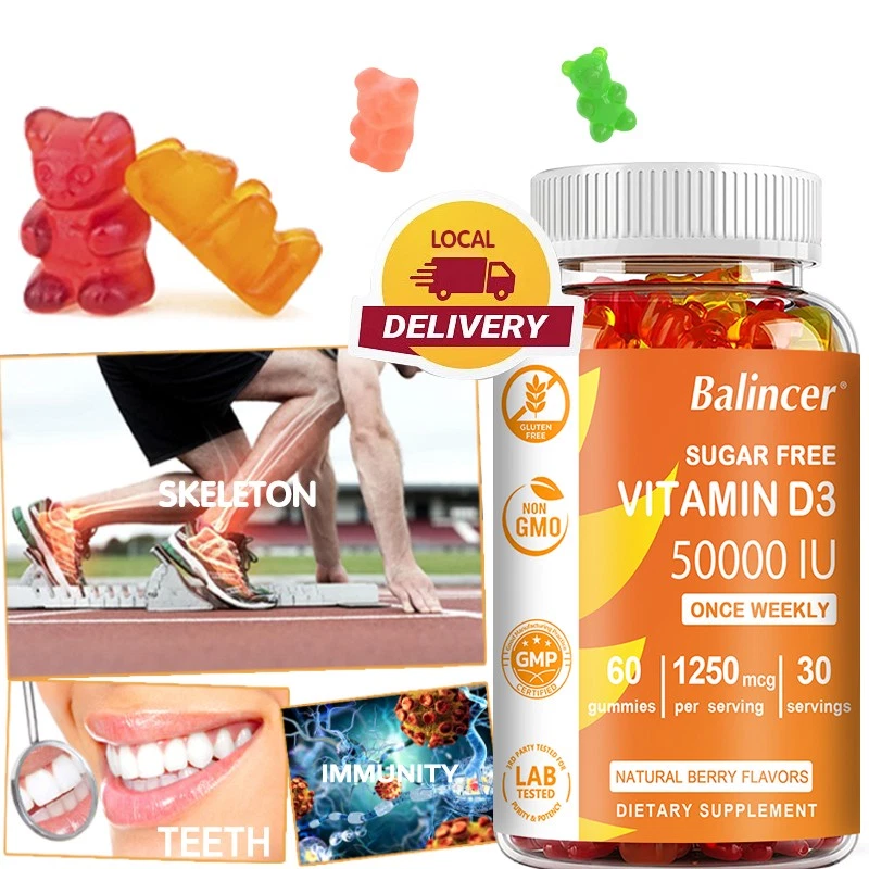 Vitamin D3 50000 IU Softgels With High Potency Strong Bones 60Gummies