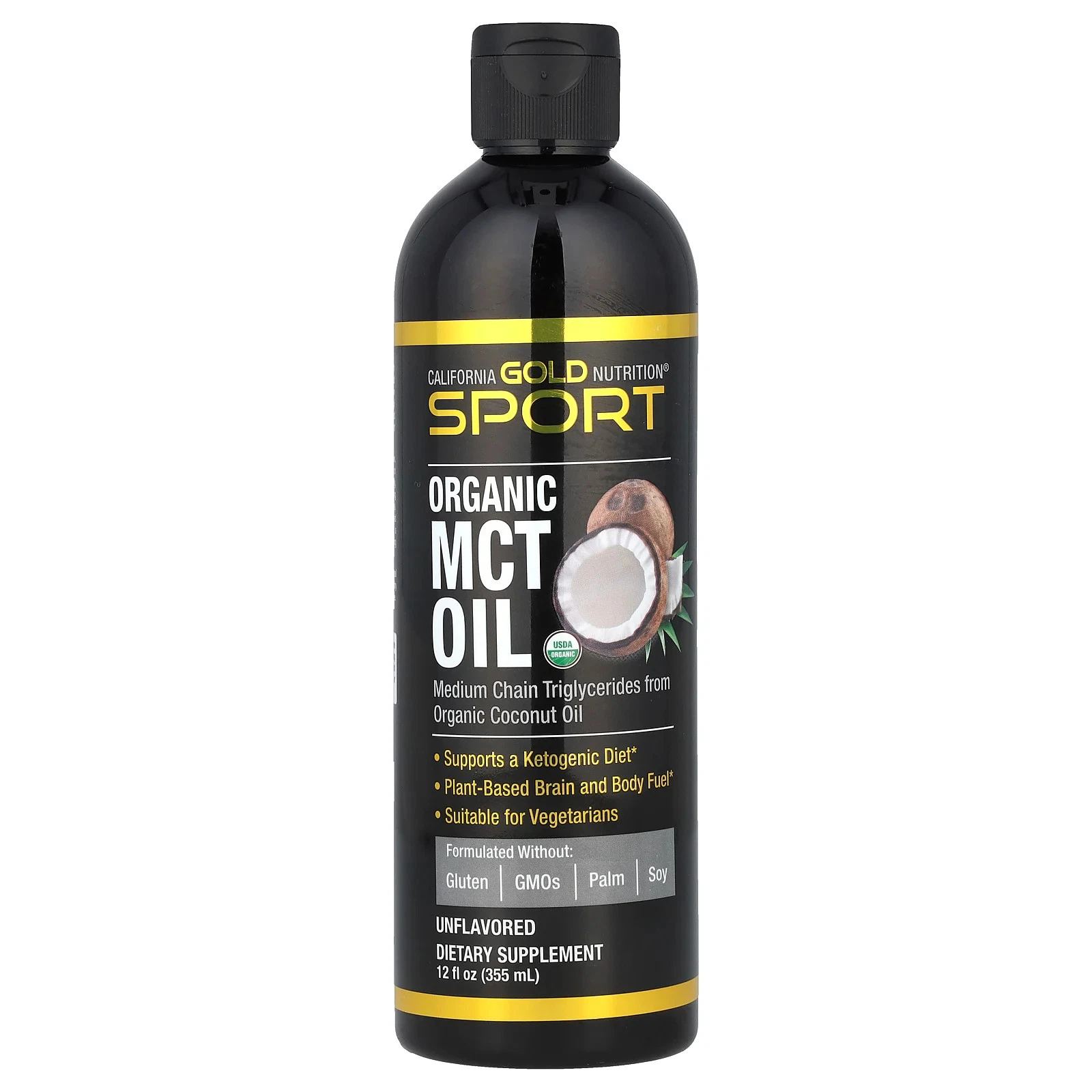 MCT Oil, Certified Organic, Medium Chain Triglycerides from USDA Organic Coconut