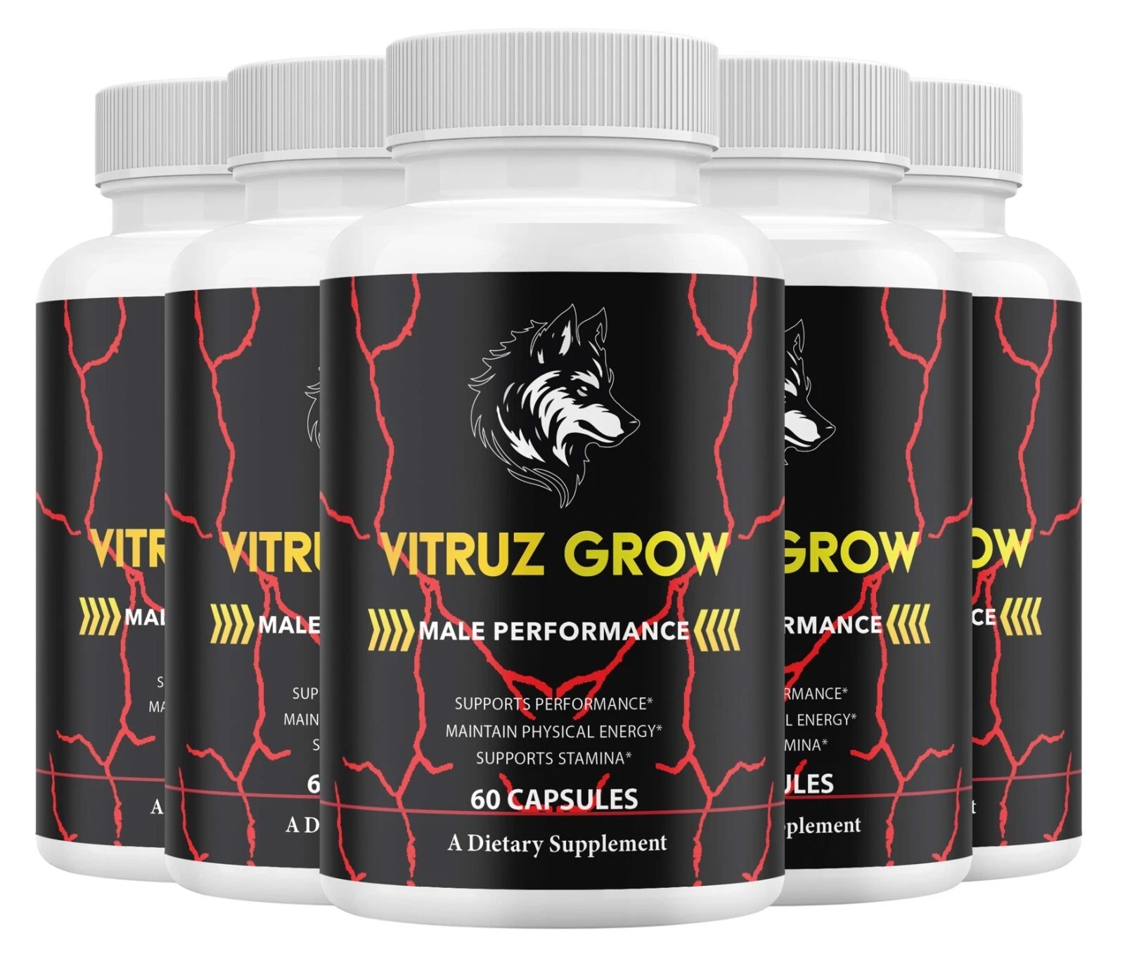 (5 Pack)Vitruz Grow Supplement,VitruzGrow Max Strength Male Performance Capsules