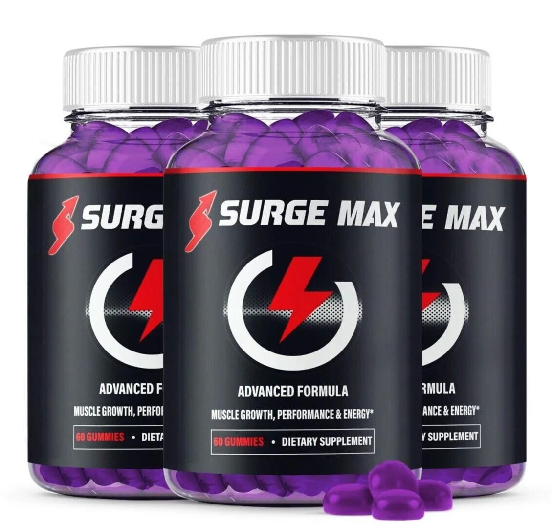 (3 Pack) Surge Max Gummies, SurgeMax Performance Support