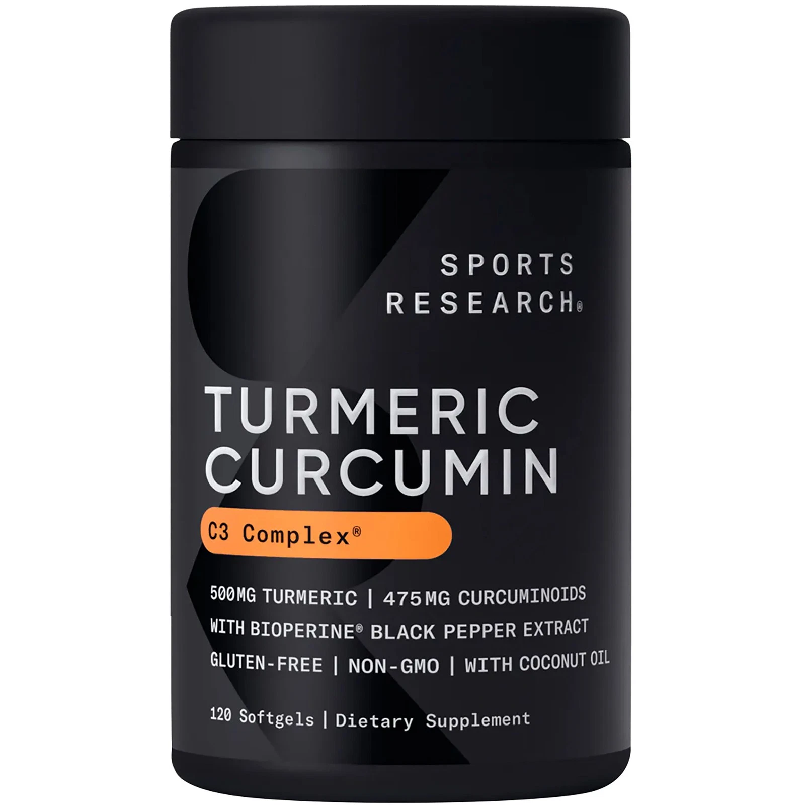 Sports Research C3 Complex Turmeric Curcumin - 500mg - 60 Softgels