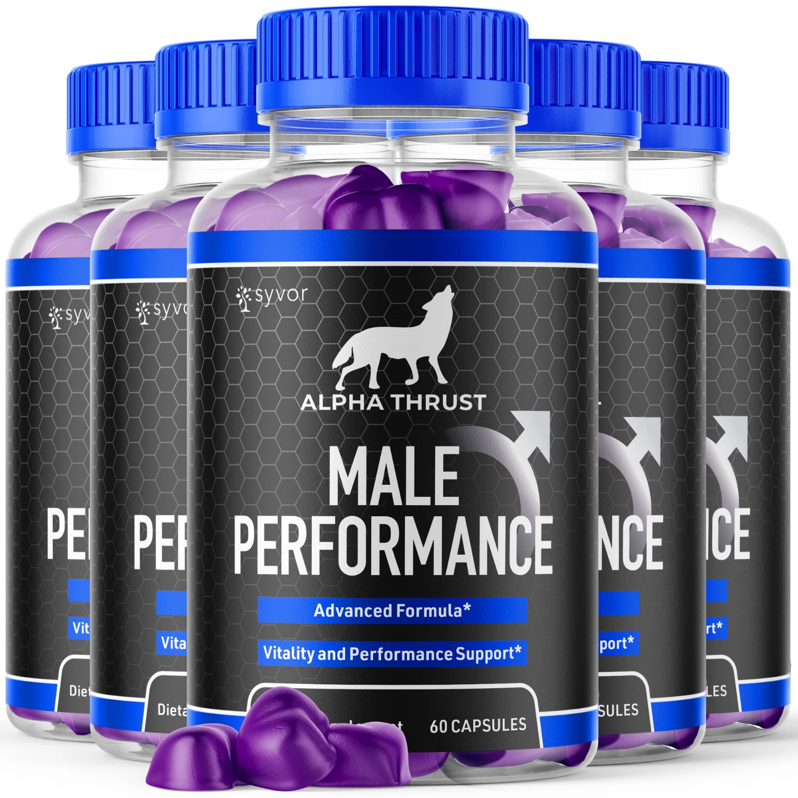 Alpha Thrust Men's Gummies Advanced Pro Formula Chewable Supplement 300 Gummies