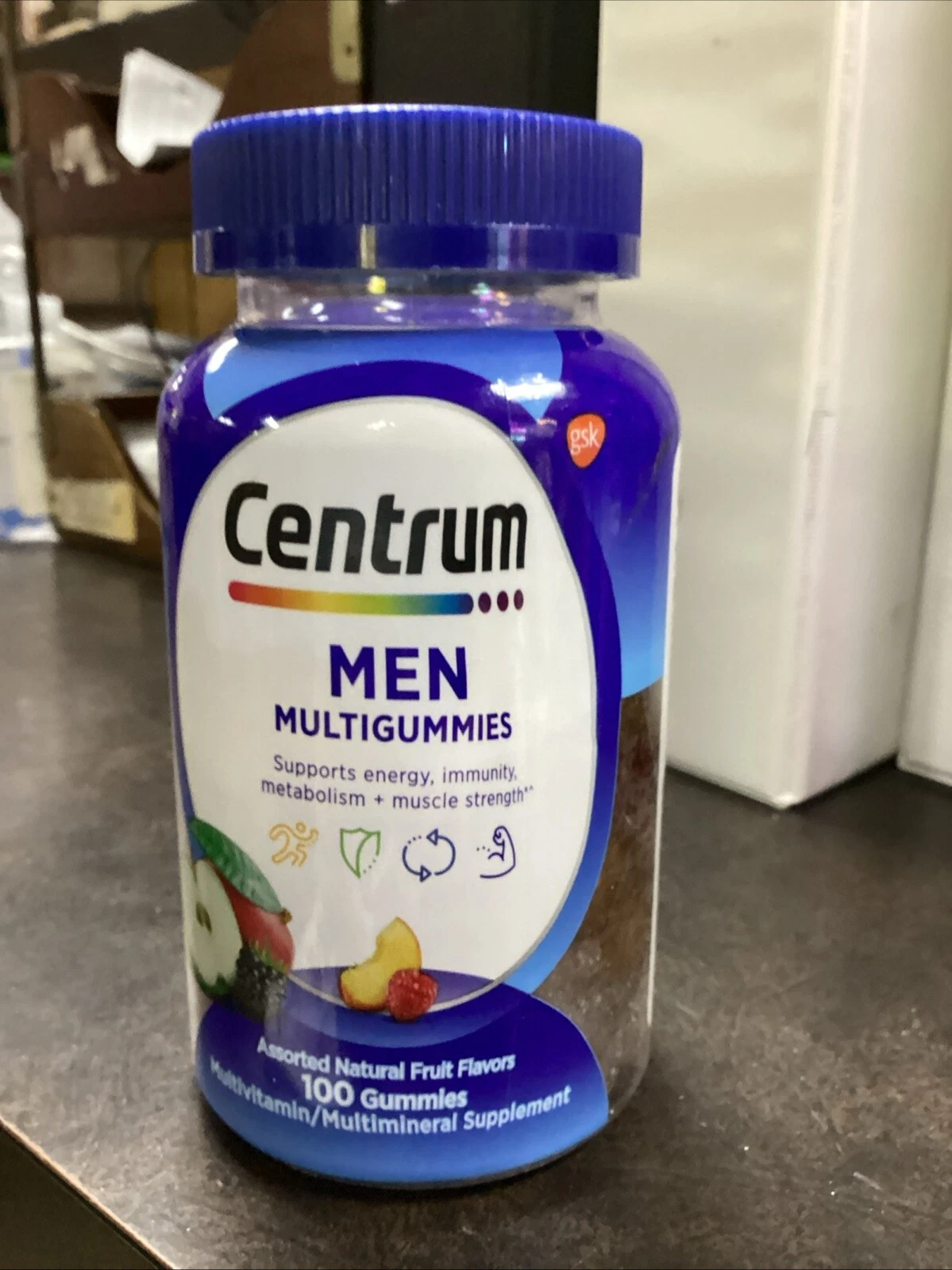 1-Centrum Multigummies Men Assorted Fruit Flavors 100 Gummies Exp 7/24