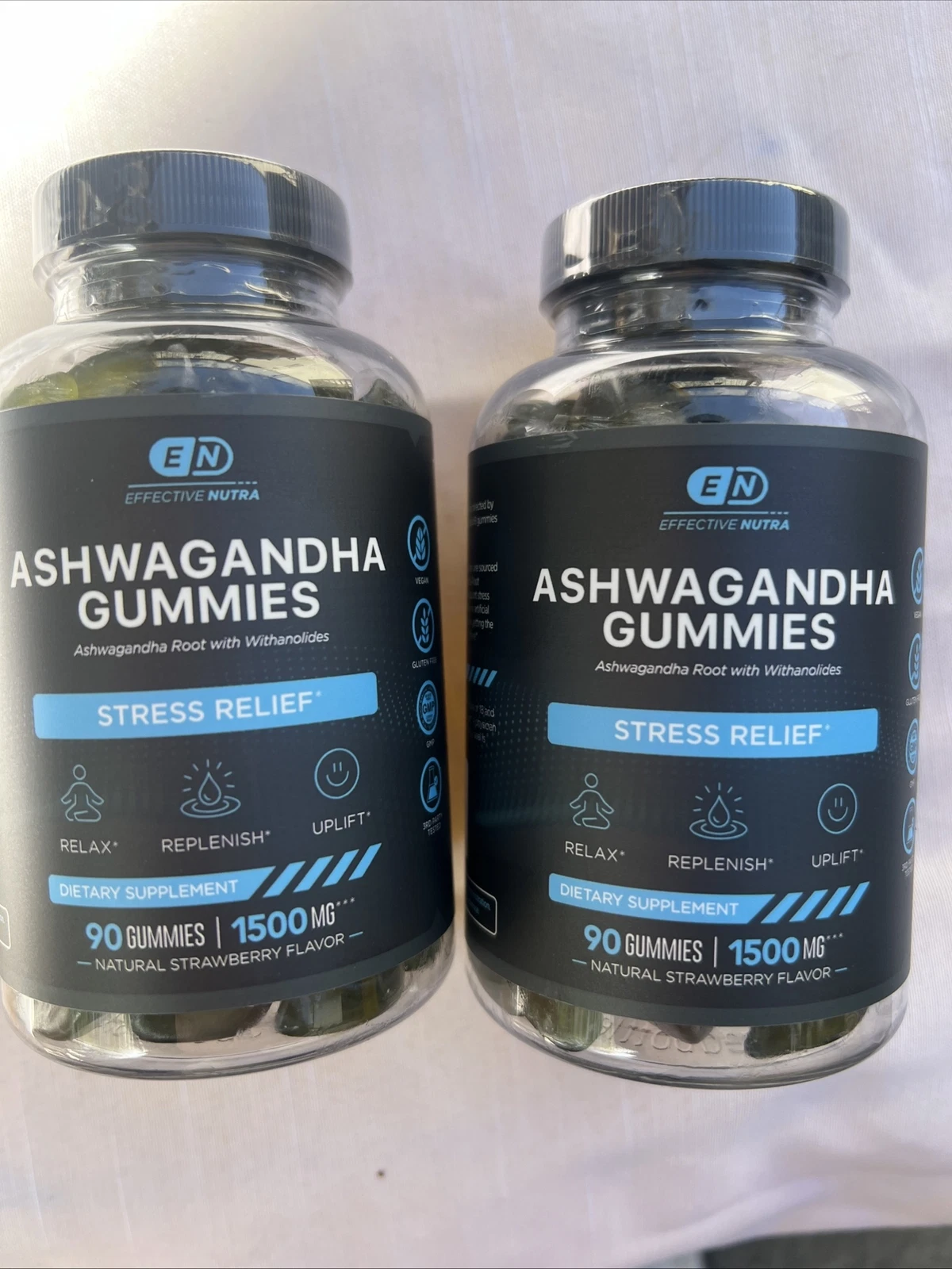 Lot Of 2 Effective Nutra Ashwagandha Gummies Stress Relief 90 Gummies