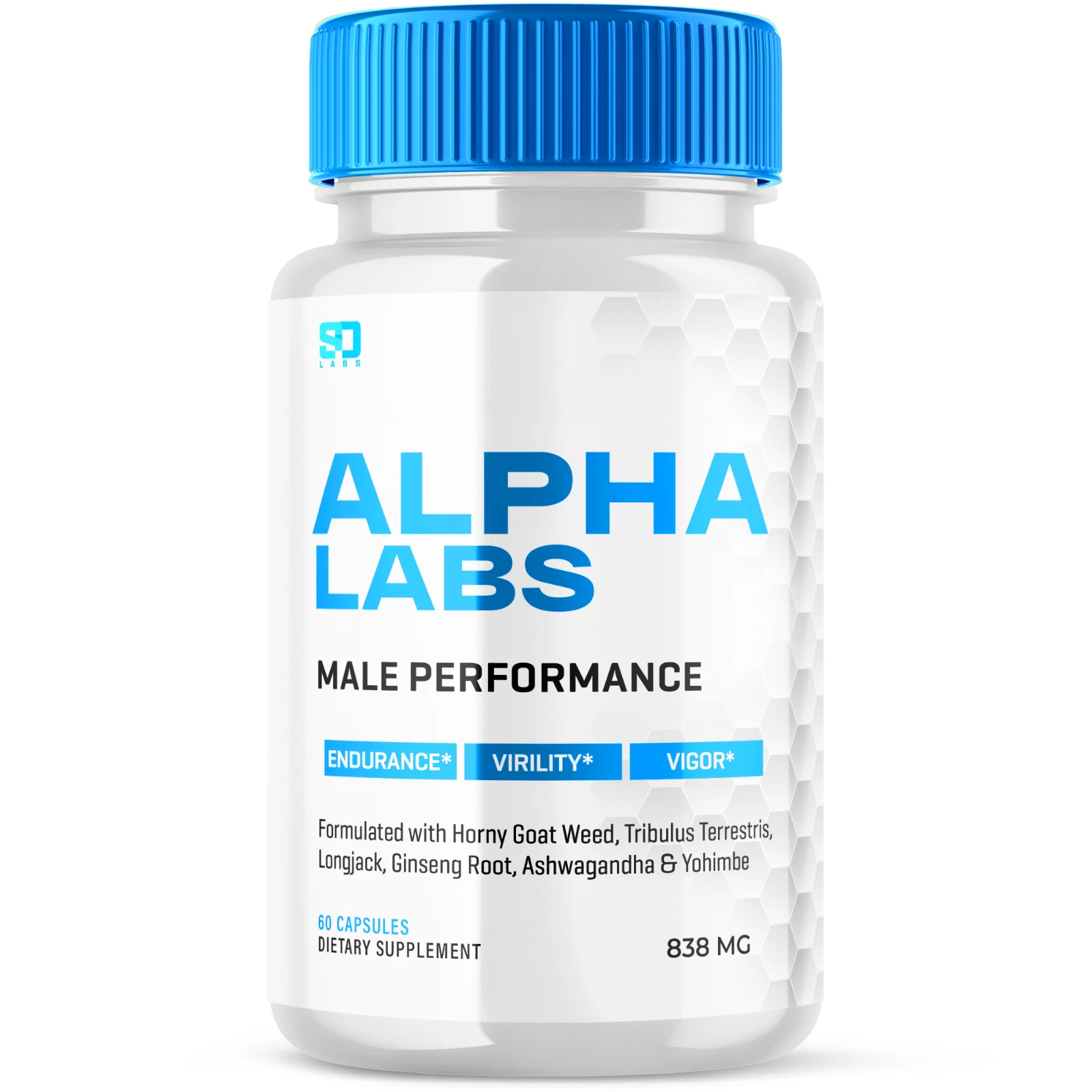 Alpha Labs Male Health Pills for Vitality and Performance Support 60 Capsules
