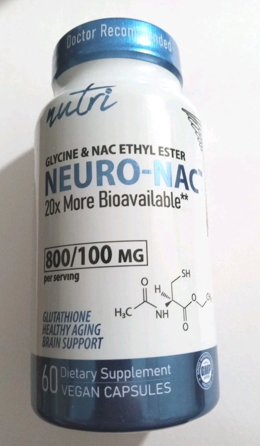 Nutri By Nature's Fusions Neuro-Nac Glycine NAC Ethyl Easter 375mg Exp: 04/28