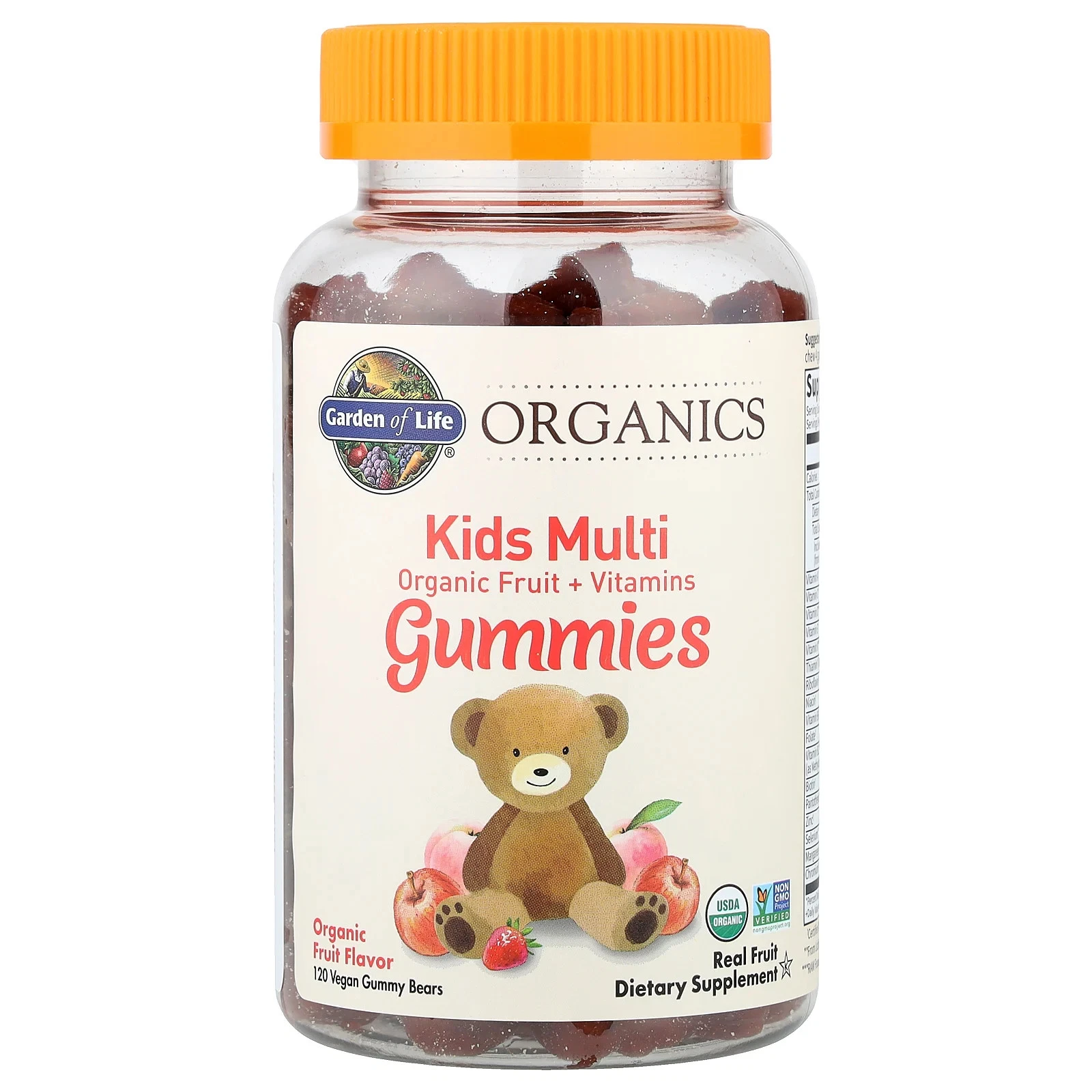 Organics, Kids Multi Gummies, Organic Fruit + Vitamins, Fruit, 120 Vegan Gummy