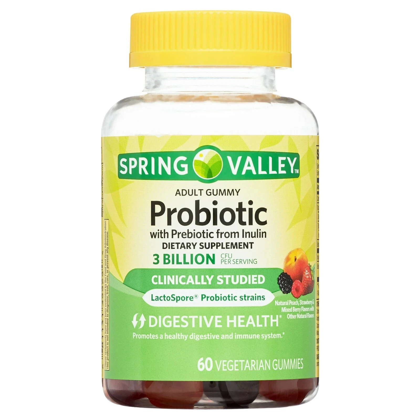Spring Valley Adult Probiotic + Prebiotic Gummies Dietary Supplement 60 Count