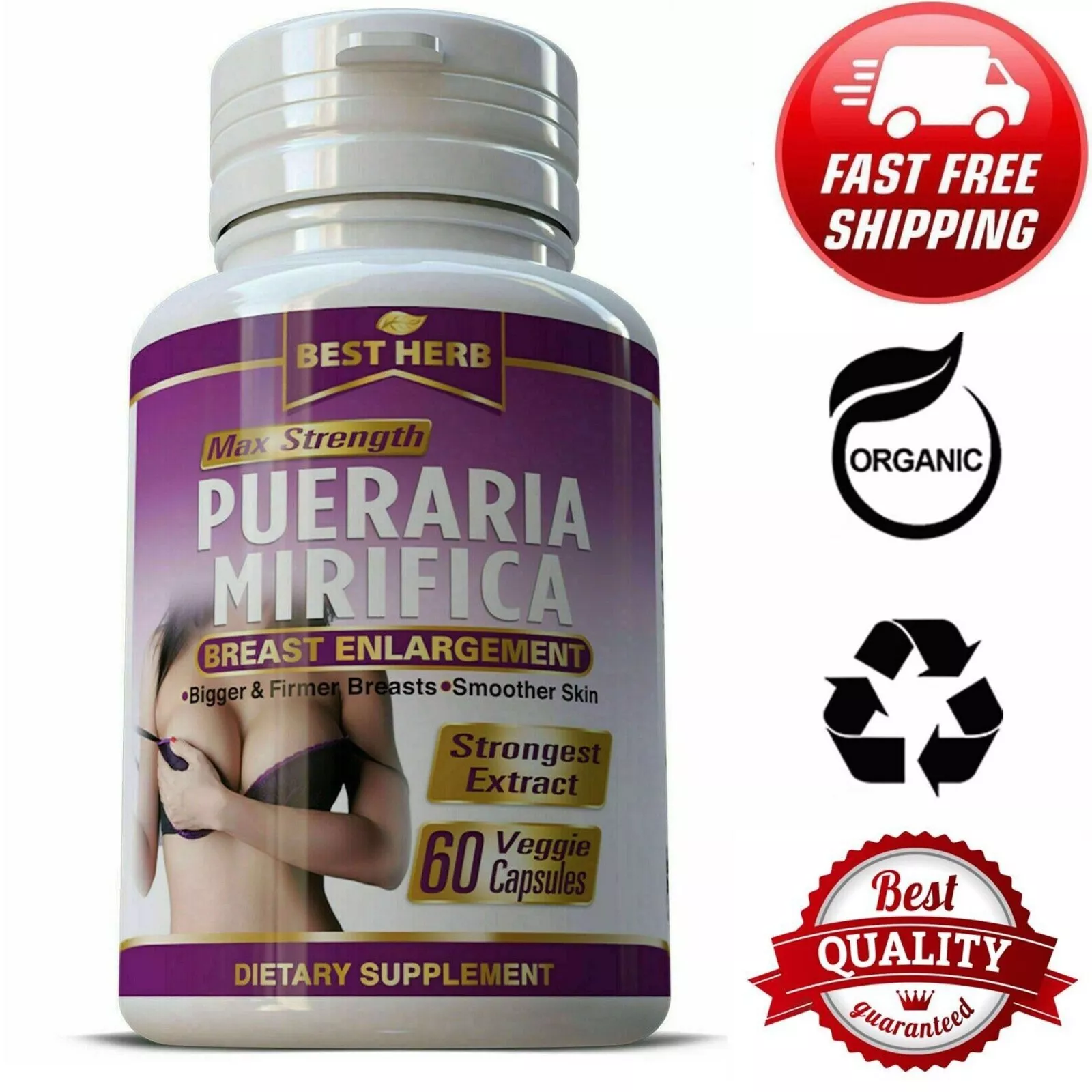 PURE PUERARIA MIRIFICA CAPSULES SUPPLEMENT 60 PILLS 5000mg Exp. Date: 01/2028